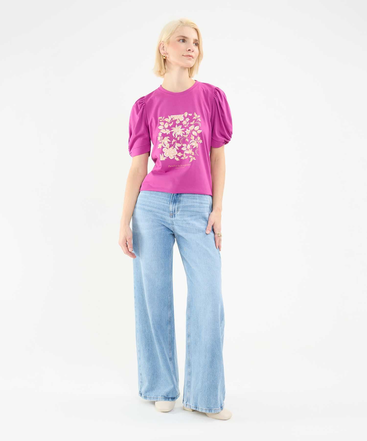 Camiseta Alba Esencial dorado para mujer, vista 2