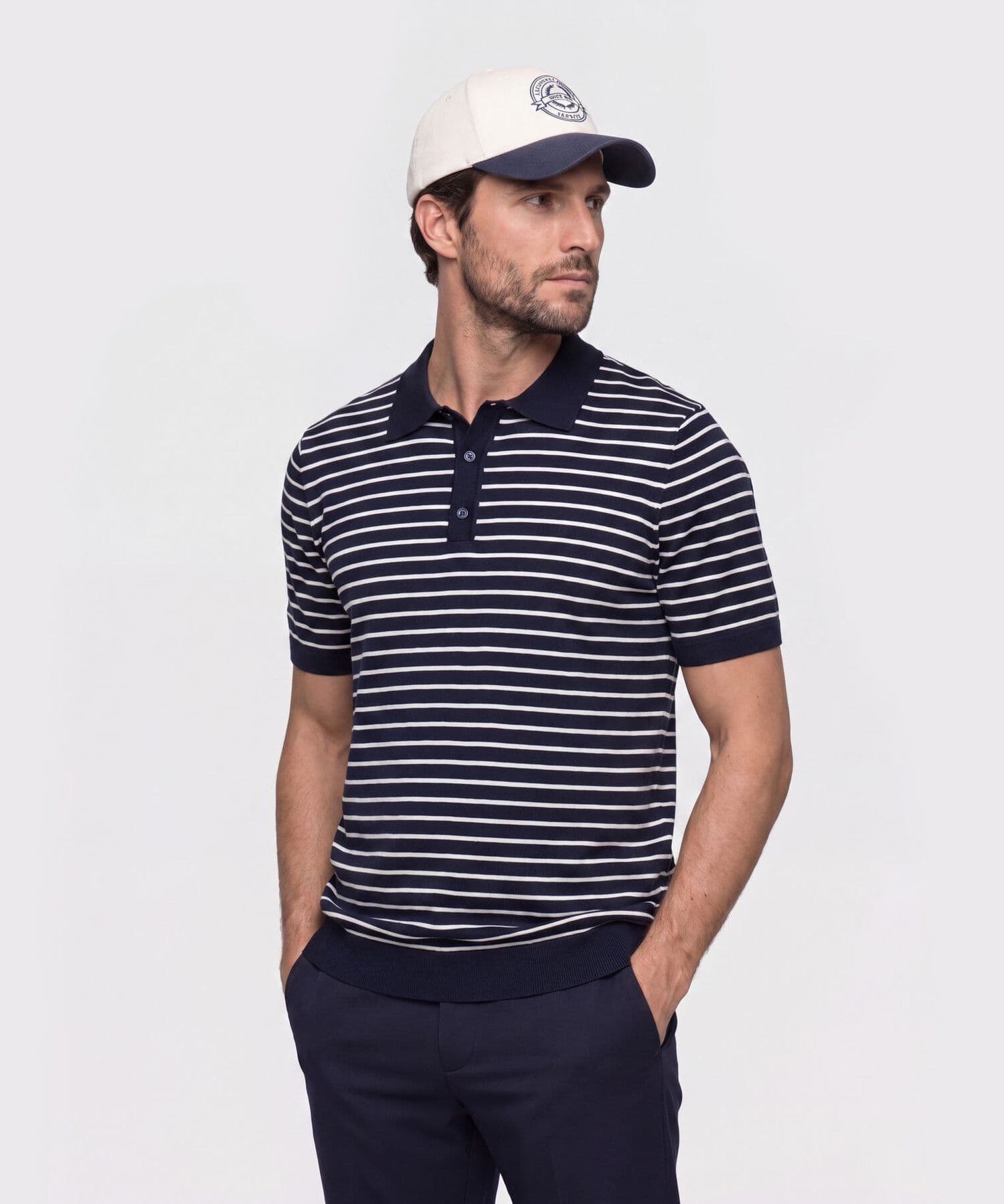 Polo Encanto Urbano azul marino para hombre, vista principal