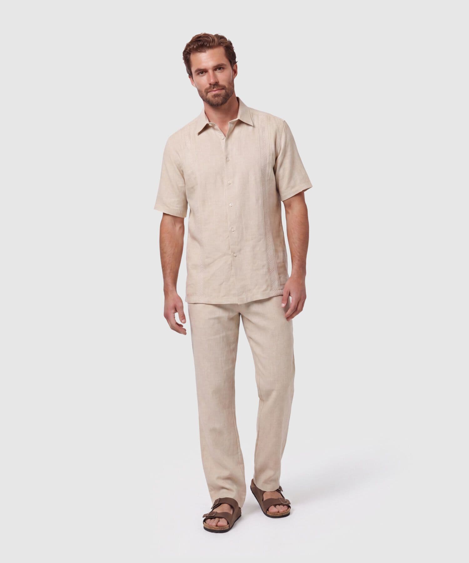 Pantalón Sierra Contemporáneo arena para hombre, vista 2