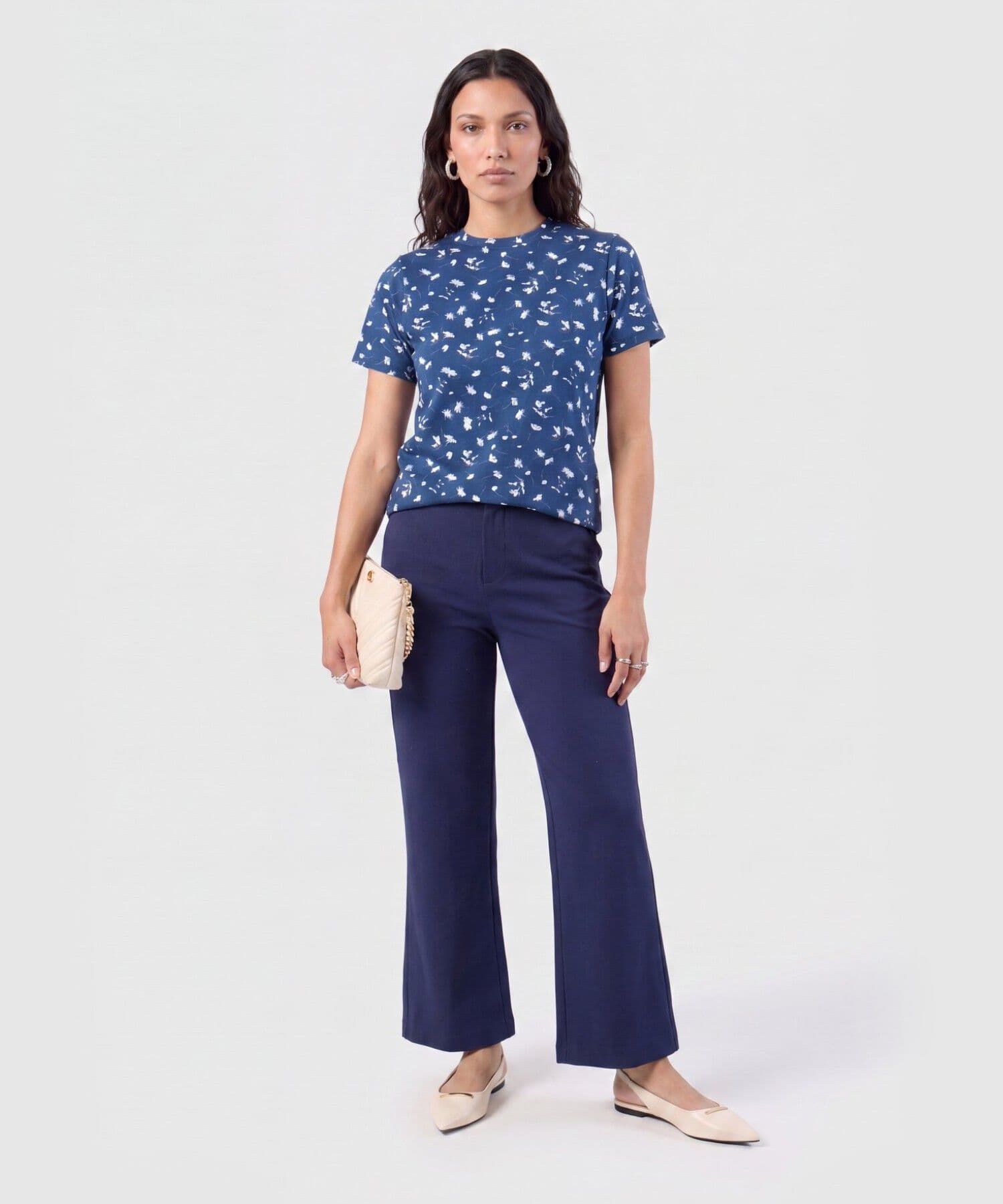 Pantalón Horizonte Clásico azul marino para mujer, vista 2