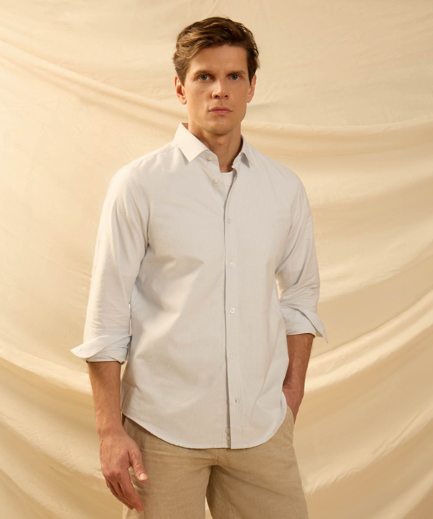 Camisa Julieta Fluido azul marino para hombre, vista principal