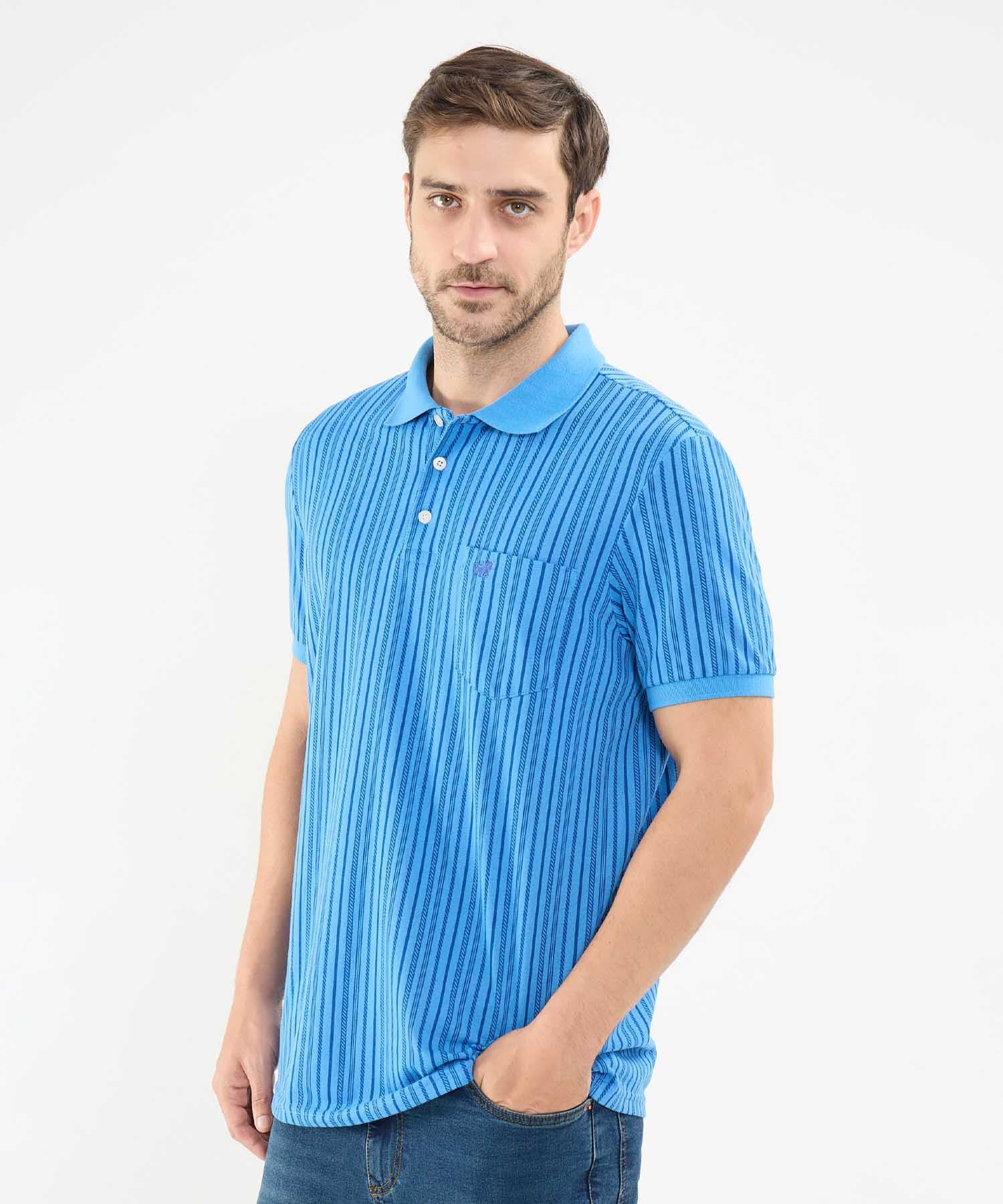 Polo Litoral de Día azul marino para hombre, vista principal