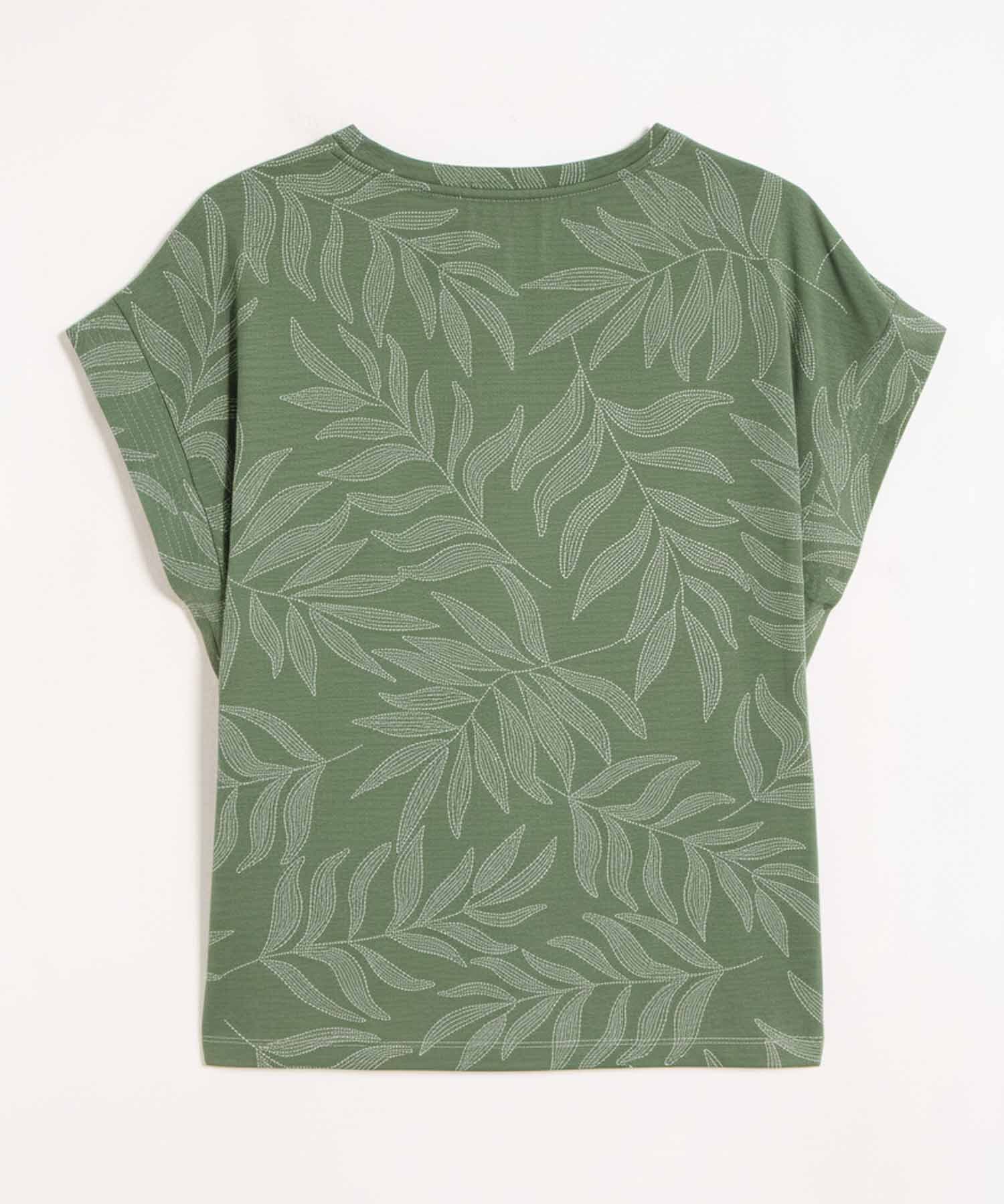 Camiseta Brisa Minimalista verde oliva para mujer, vista 3