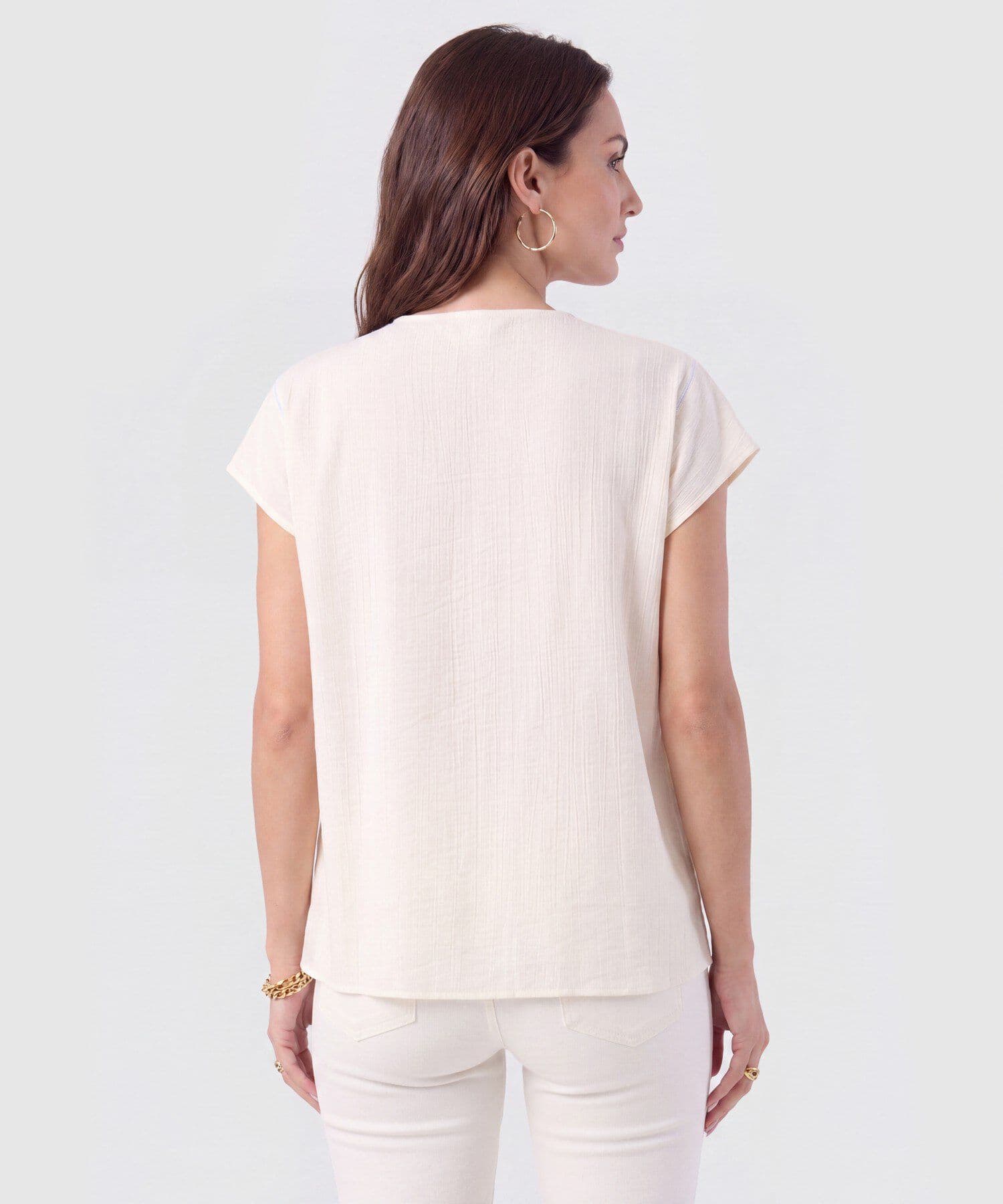 Blusa Amalia de Día camel para mujer, vista 4