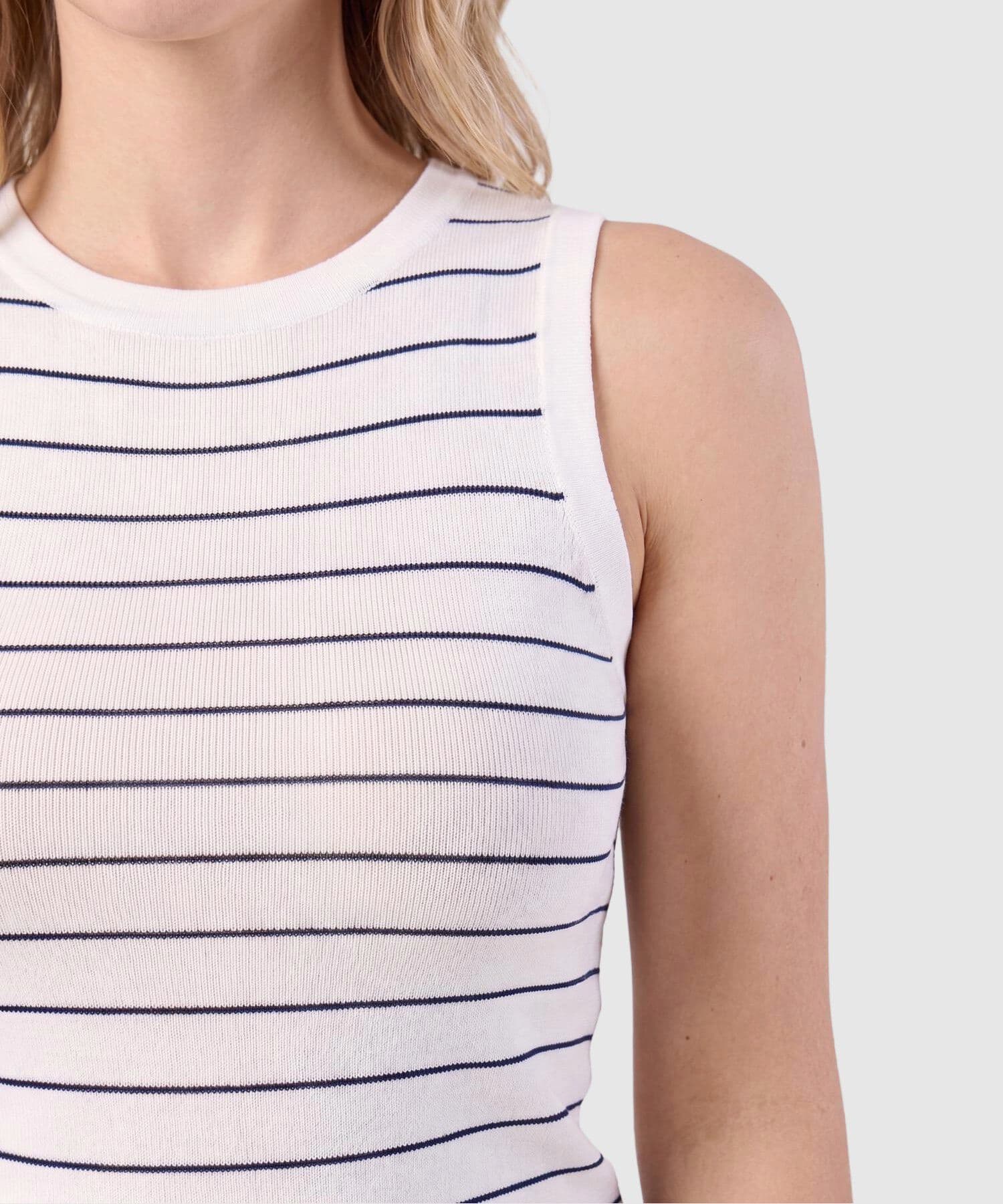 Camiseta Río Texturizado blanco para mujer, vista 3
