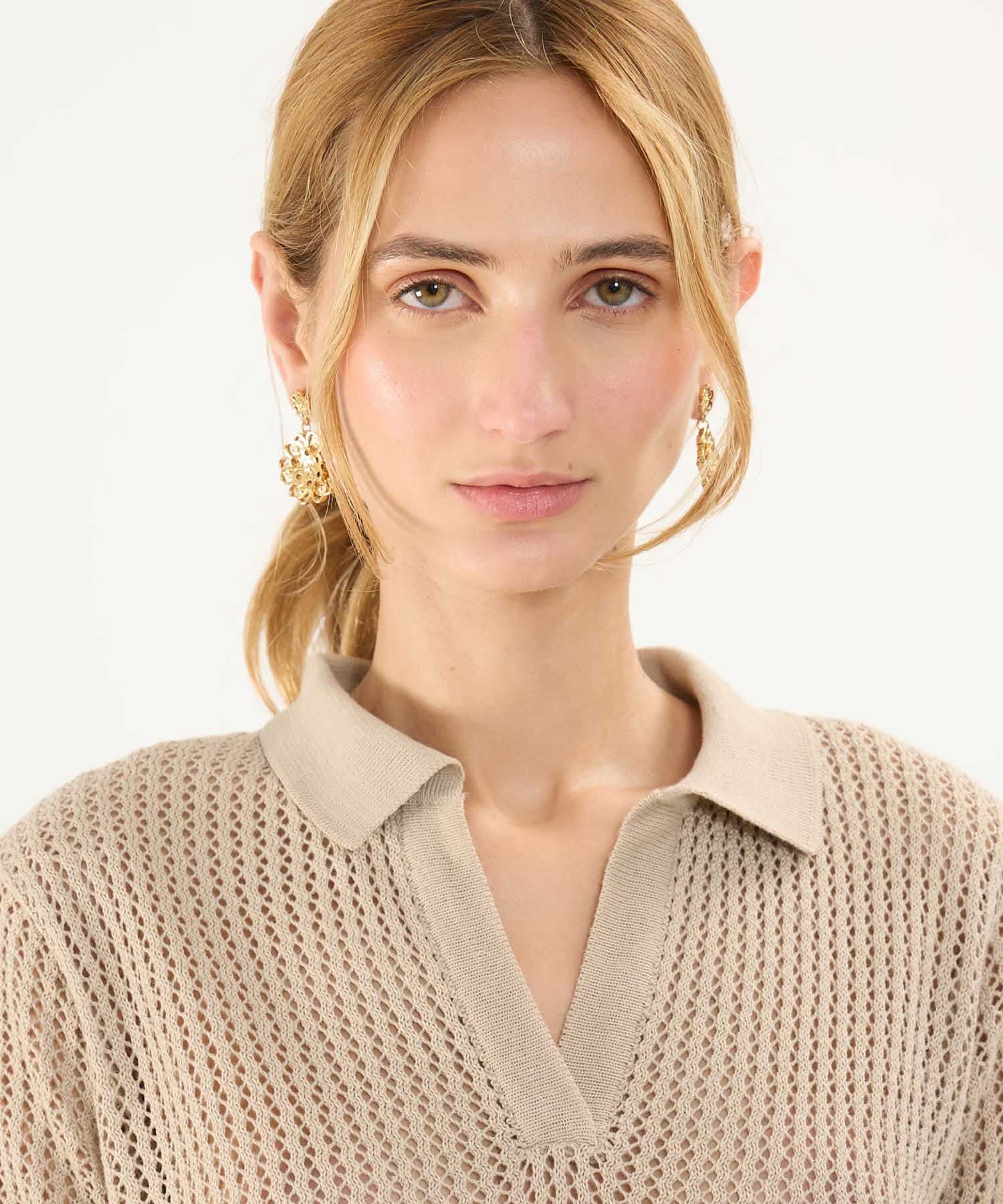 Polo Isadora Contemporáneo café para mujer, vista 3