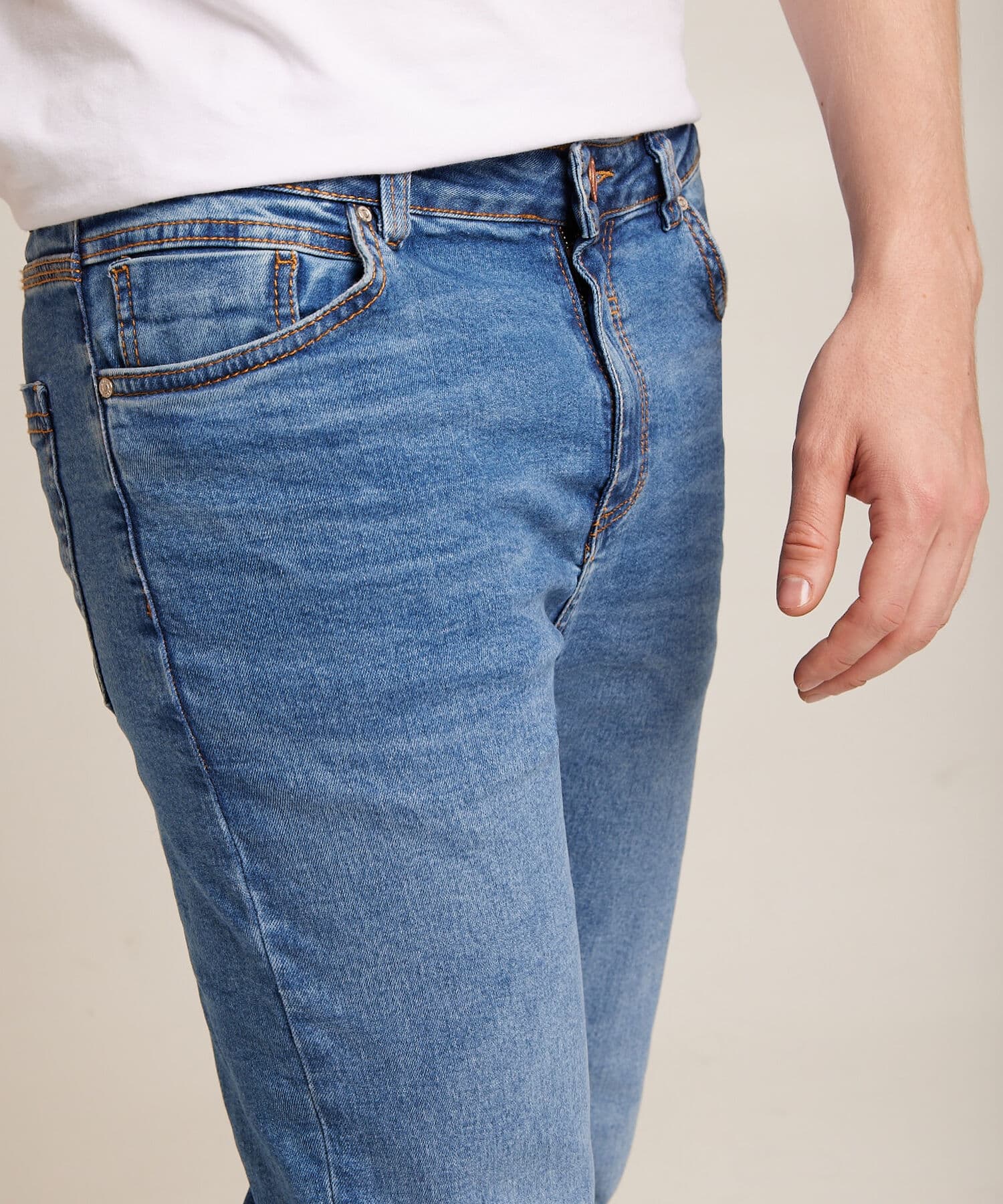Jean Elisa Edición Lino azul marino para hombre, vista 3