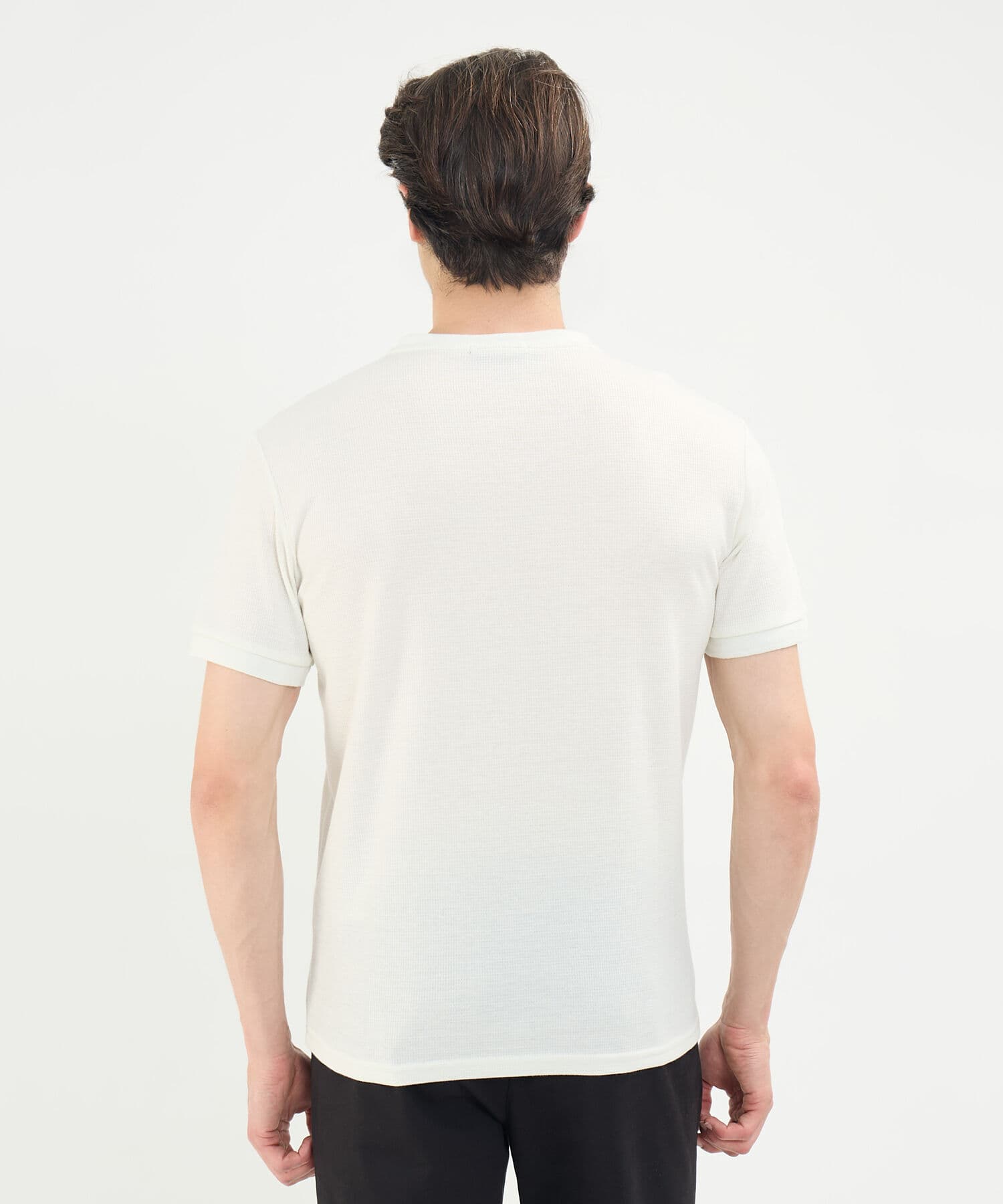 Camiseta Celeste Minimalista blanco para hombre, vista 4