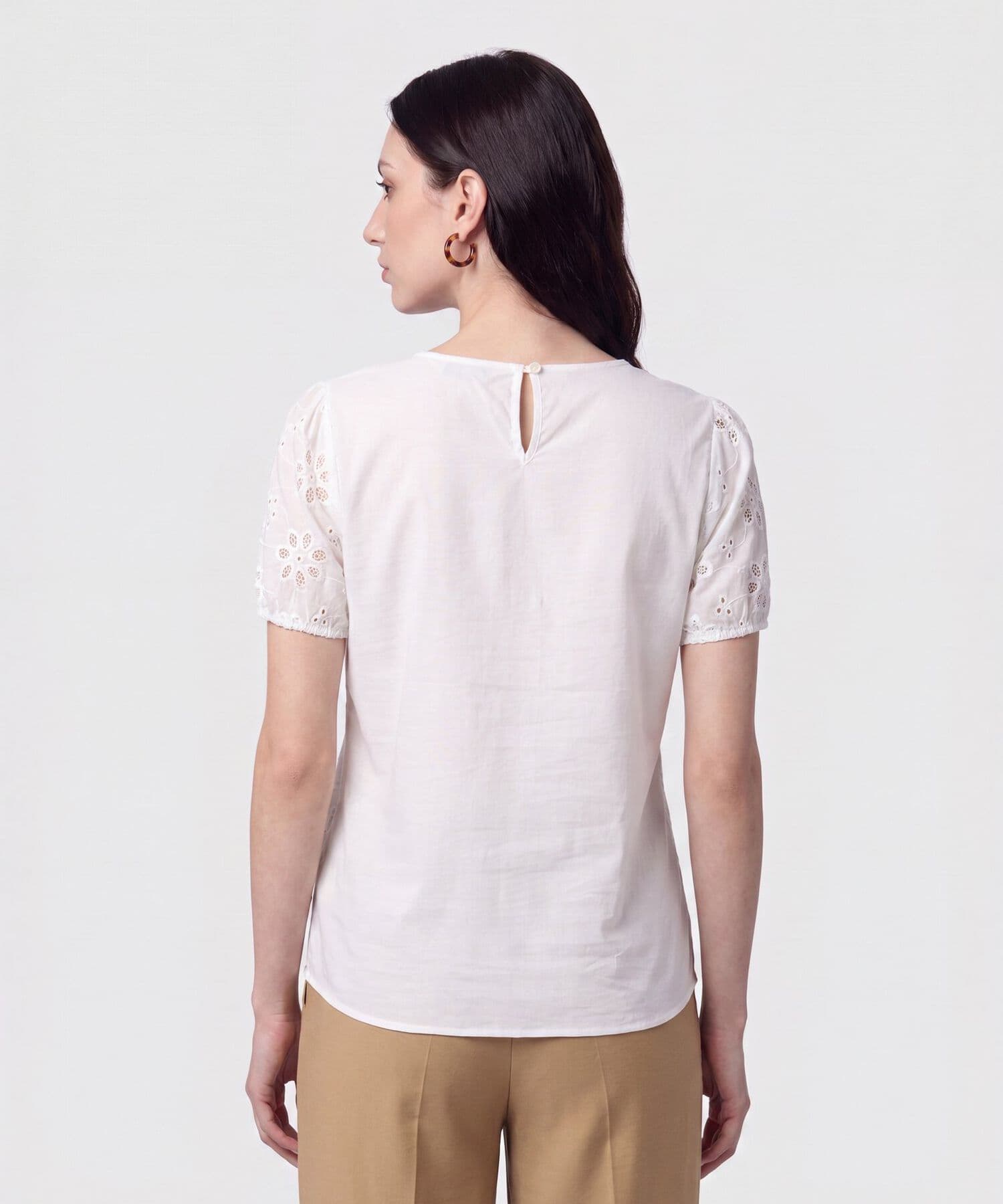 Blusa Sierra Natural blanco para mujer, vista 4