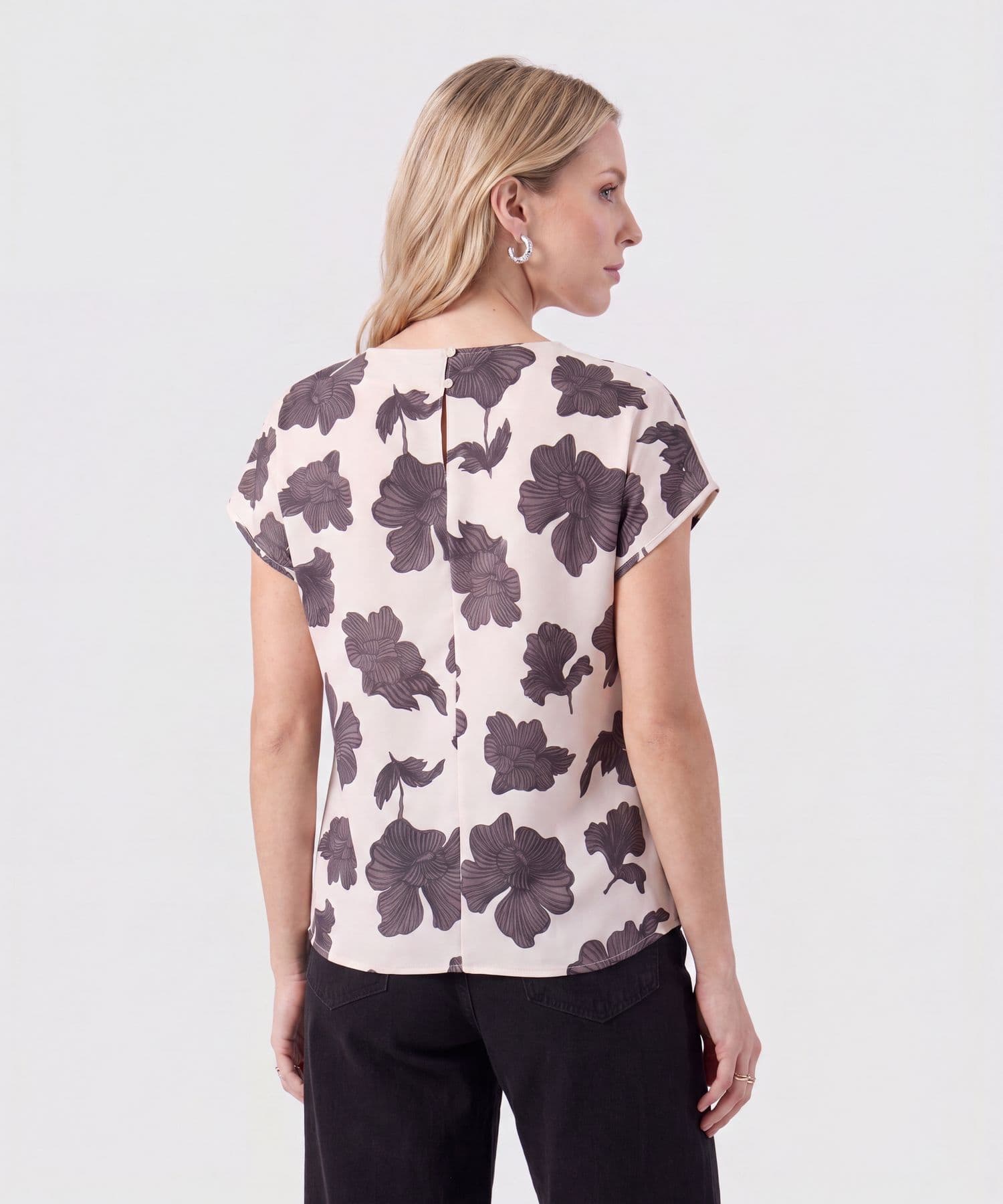 Blusa Siena Sastre café para mujer, vista 4