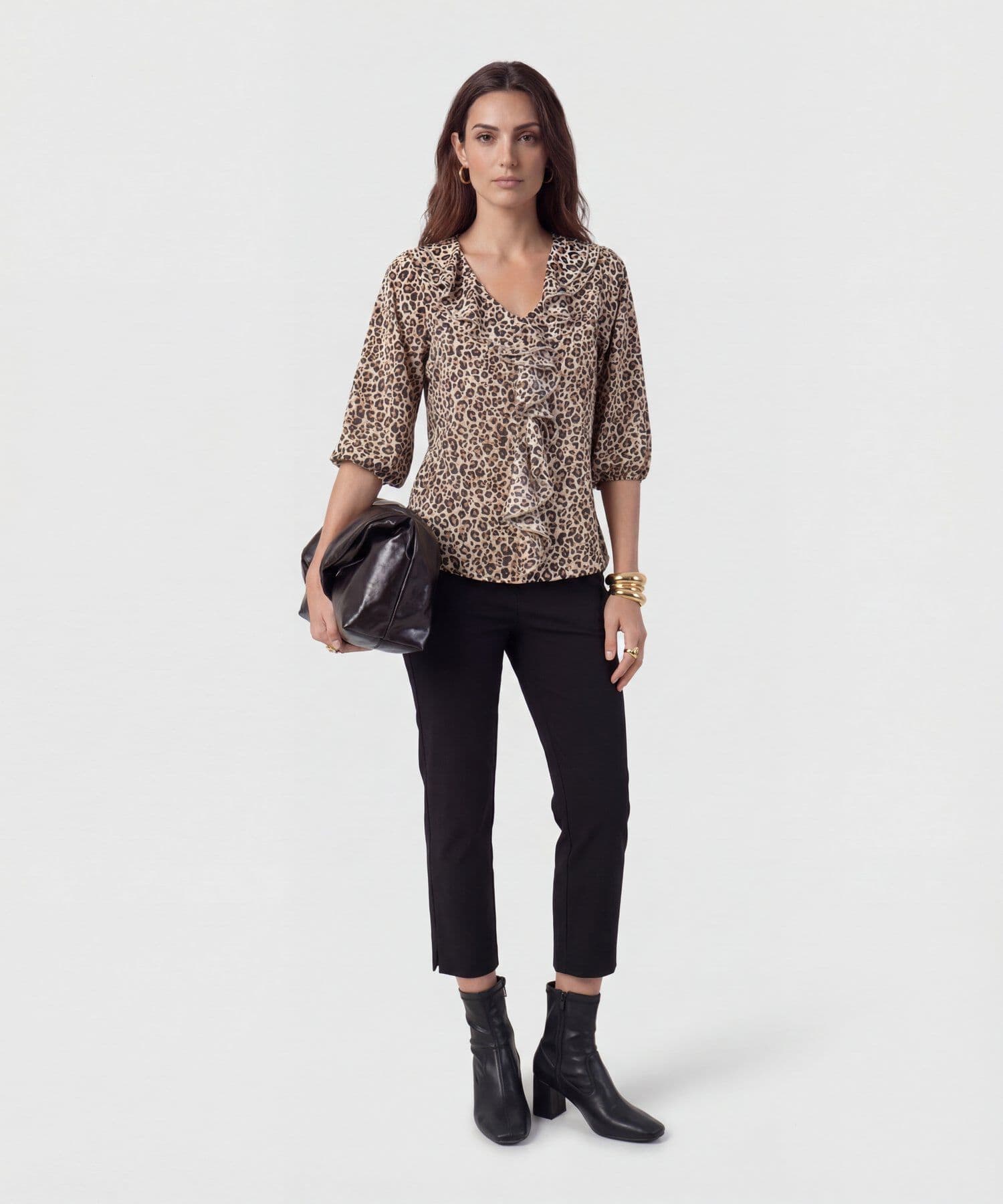 Blusa Encanto de Ciudad café para mujer, vista 2