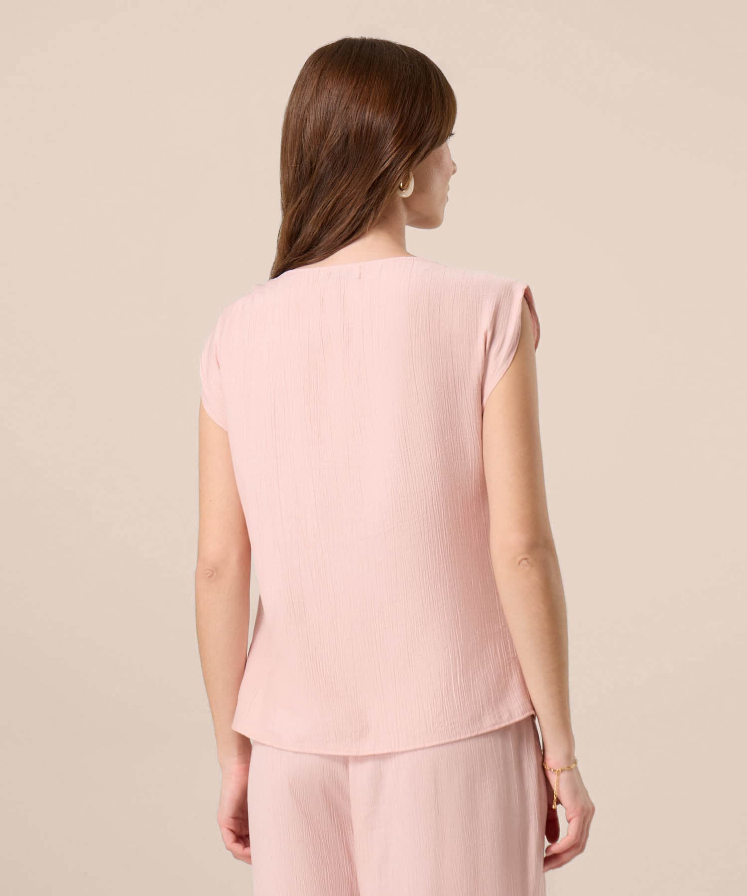 Blusa Emilia de Noche rosa empolvado para mujer, vista 4