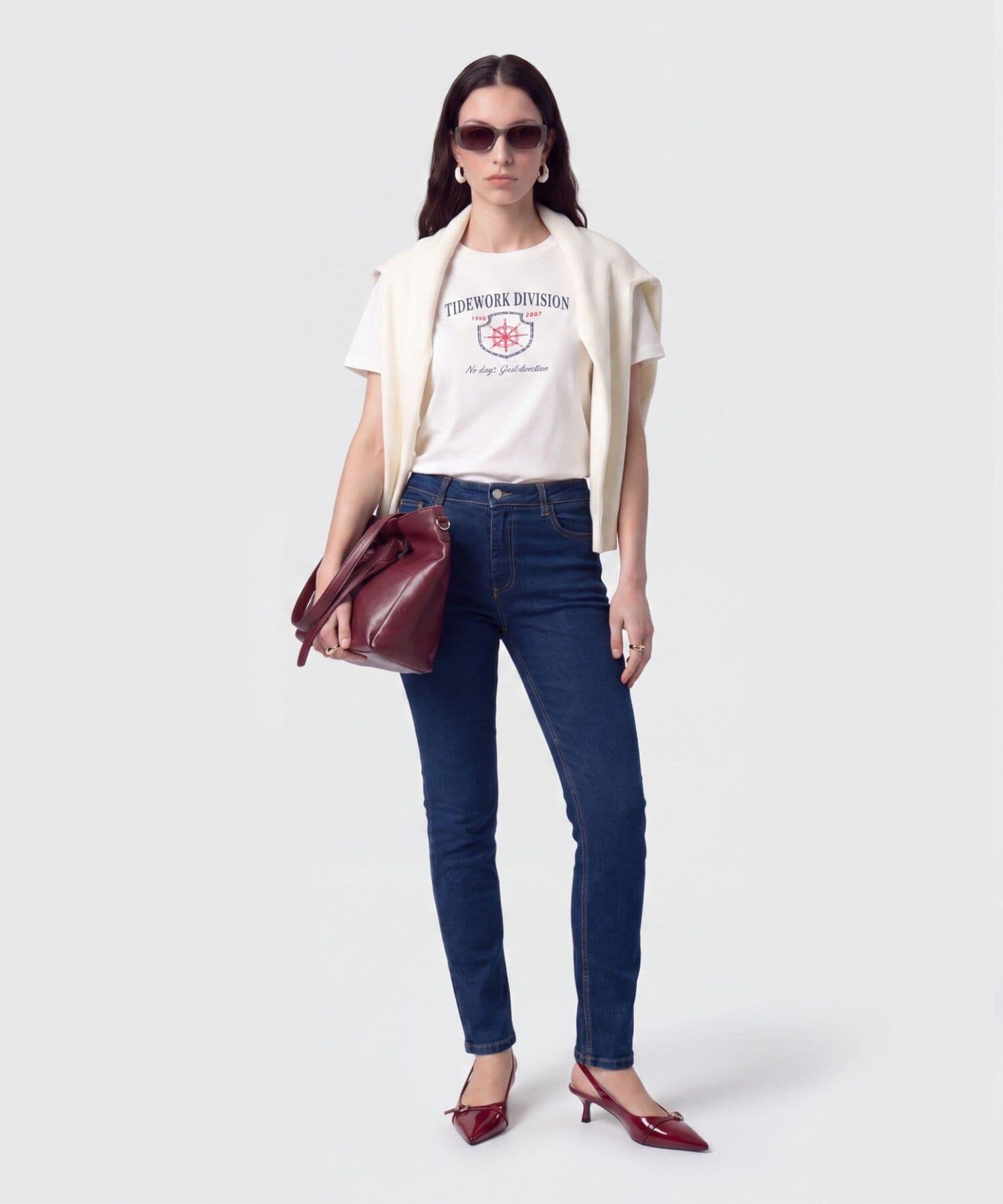 Jean Tierra Sastre azul marino para mujer, vista 2