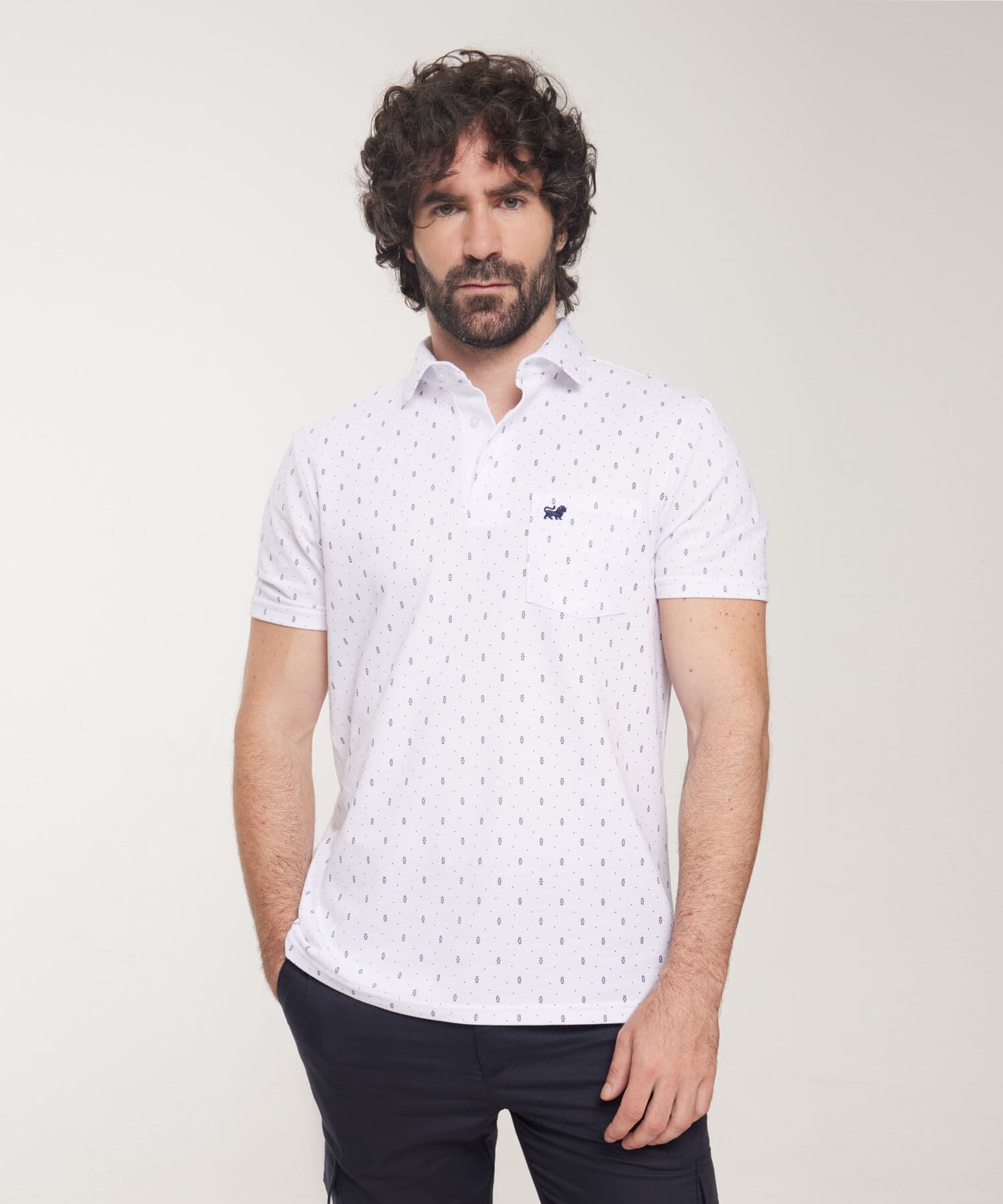 Polo Cedro Urbano mostaza para hombre, vista principal