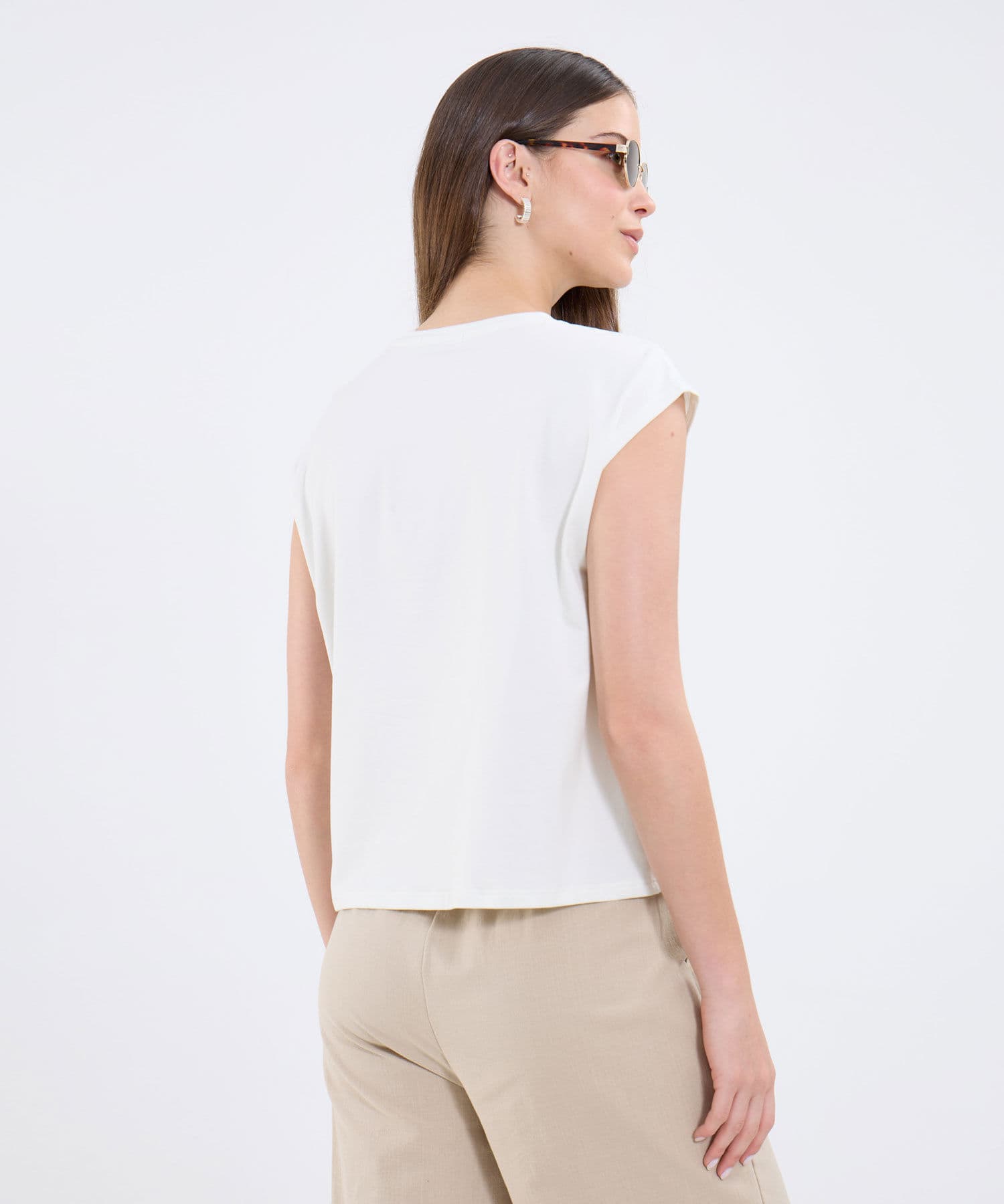 Camiseta Brisa Edición Índigo blanco para mujer, vista 4