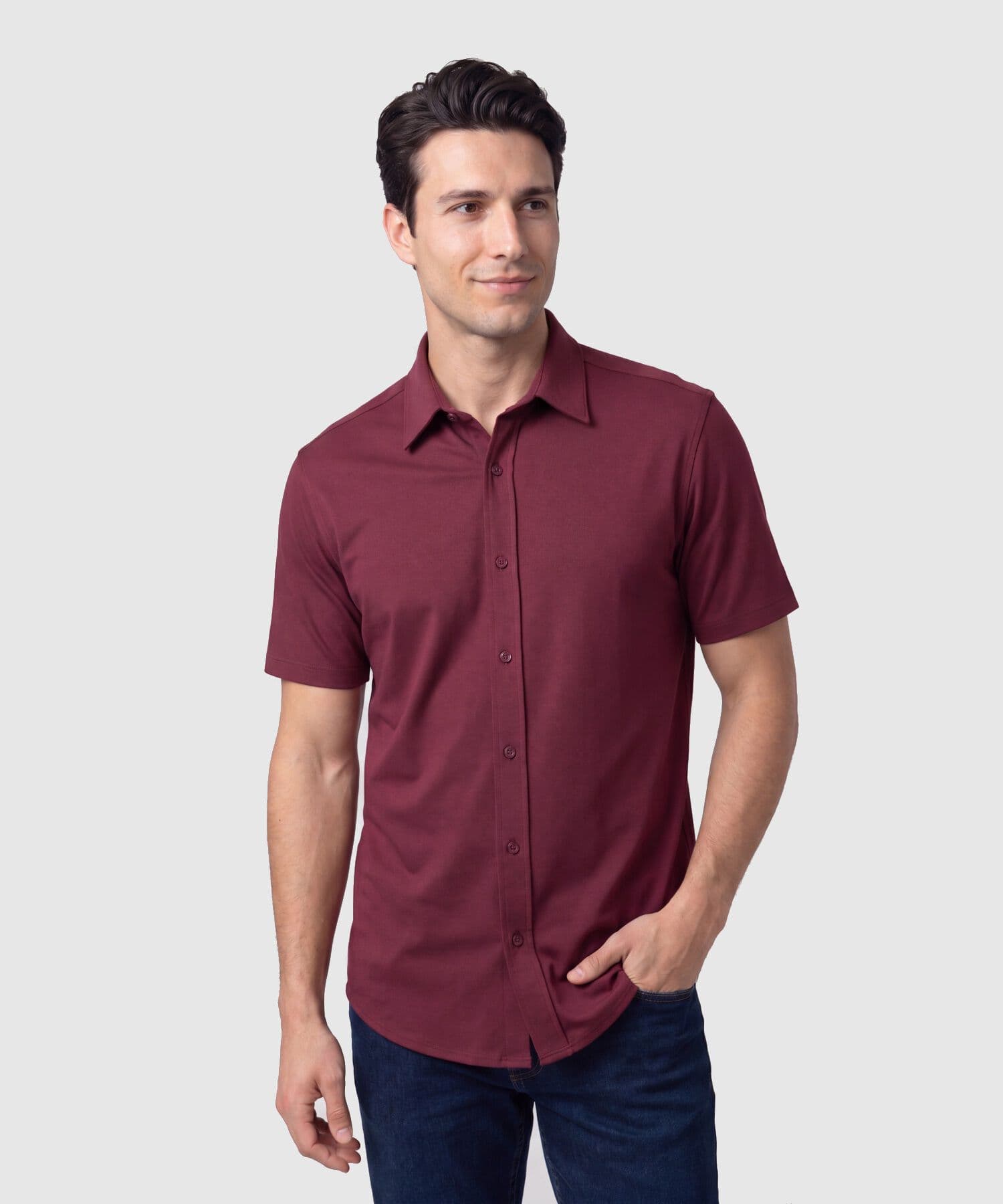 Camisa Encanto Relajado camel para hombre, vista principal
