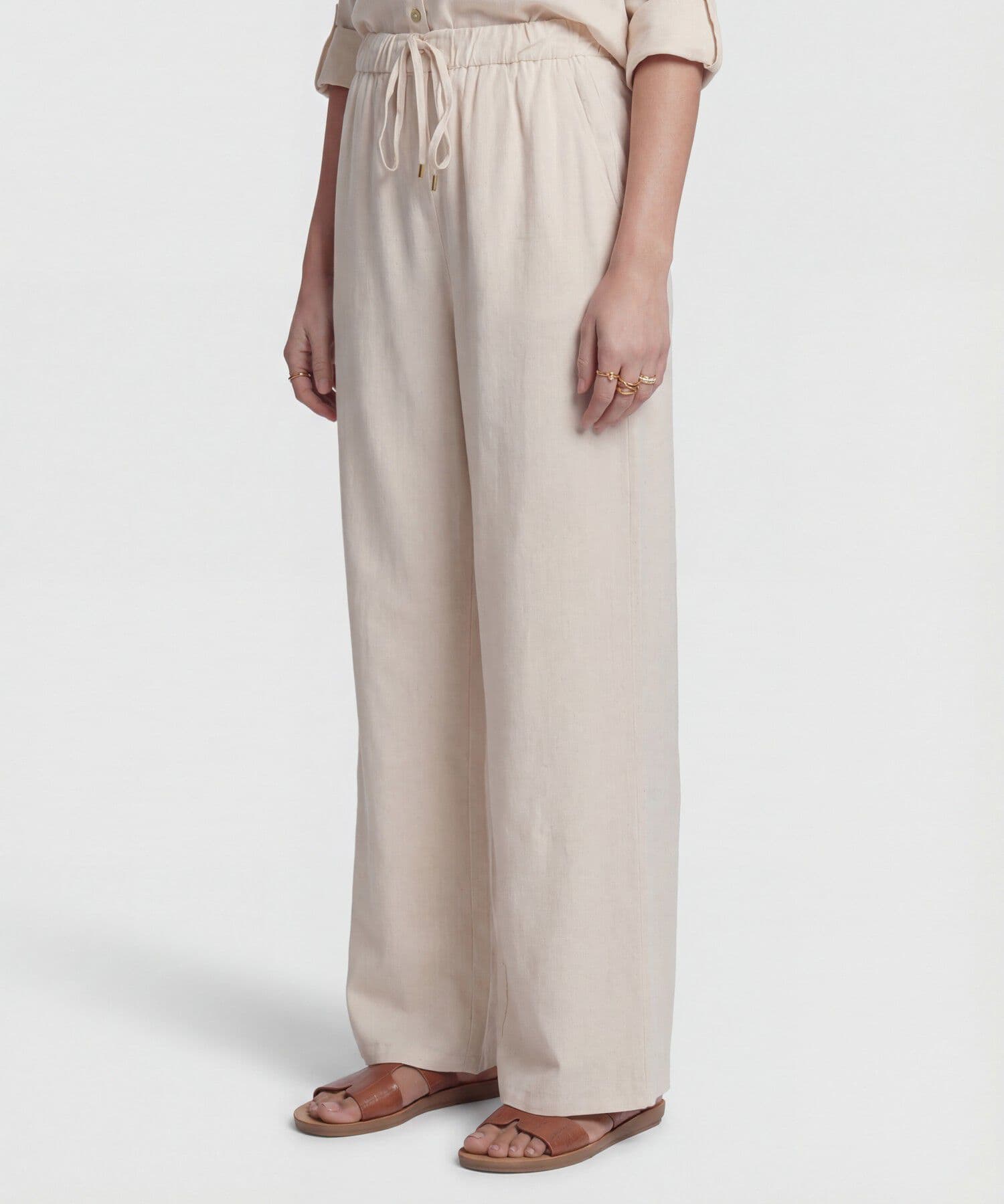 Pantalón Orquídea Contemporáneo arena para mujer, vista principal