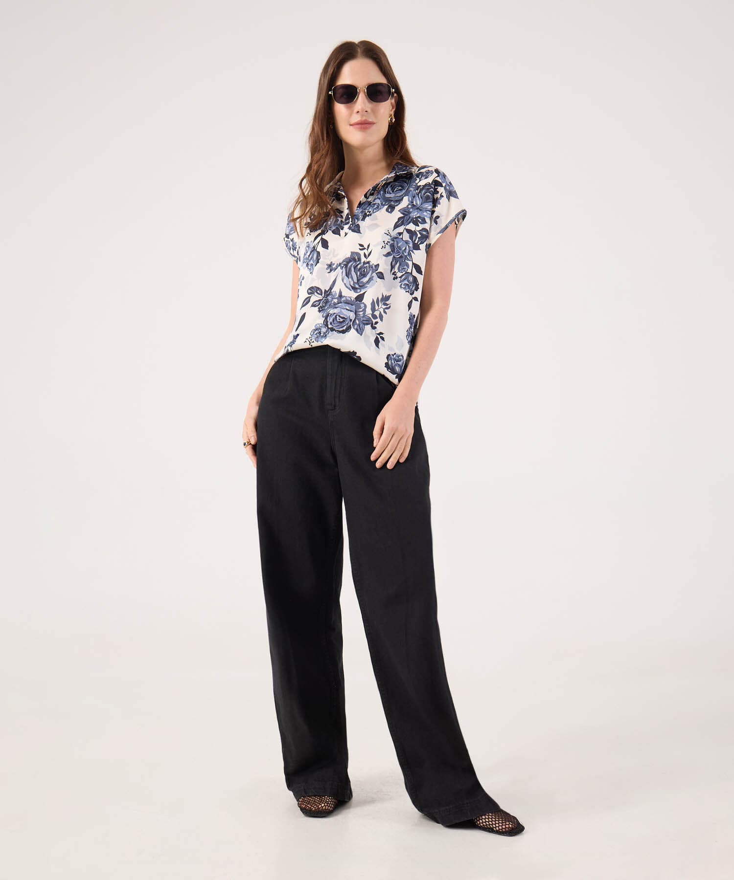 Blusa Selva de Día azul marino para mujer, vista 2
