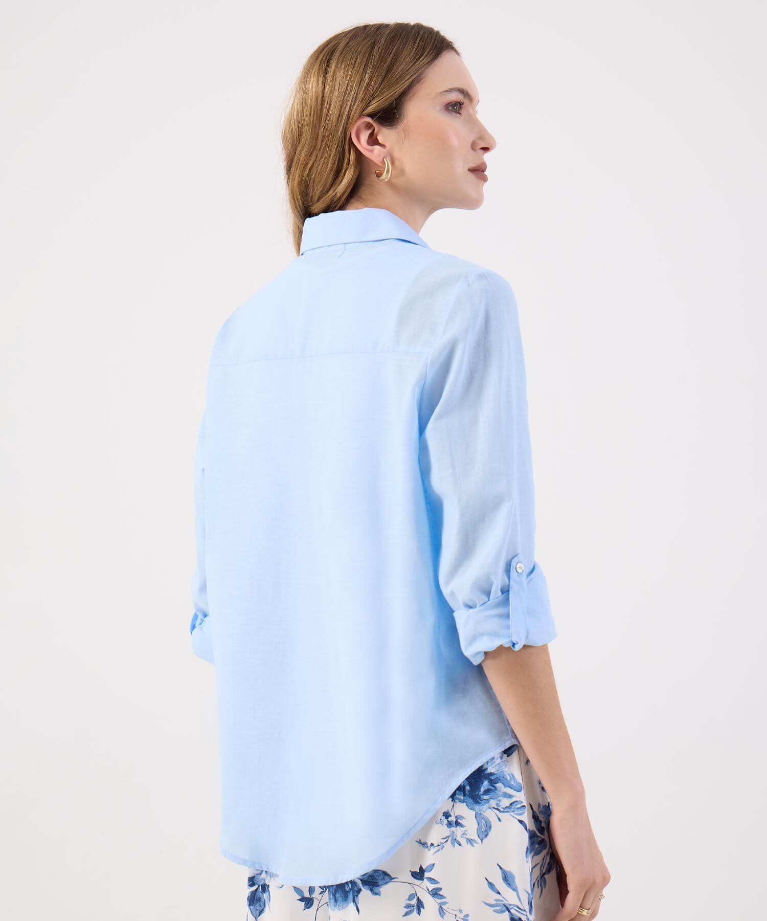 Camisa Emilia de Viaje azul marino para mujer, vista 4