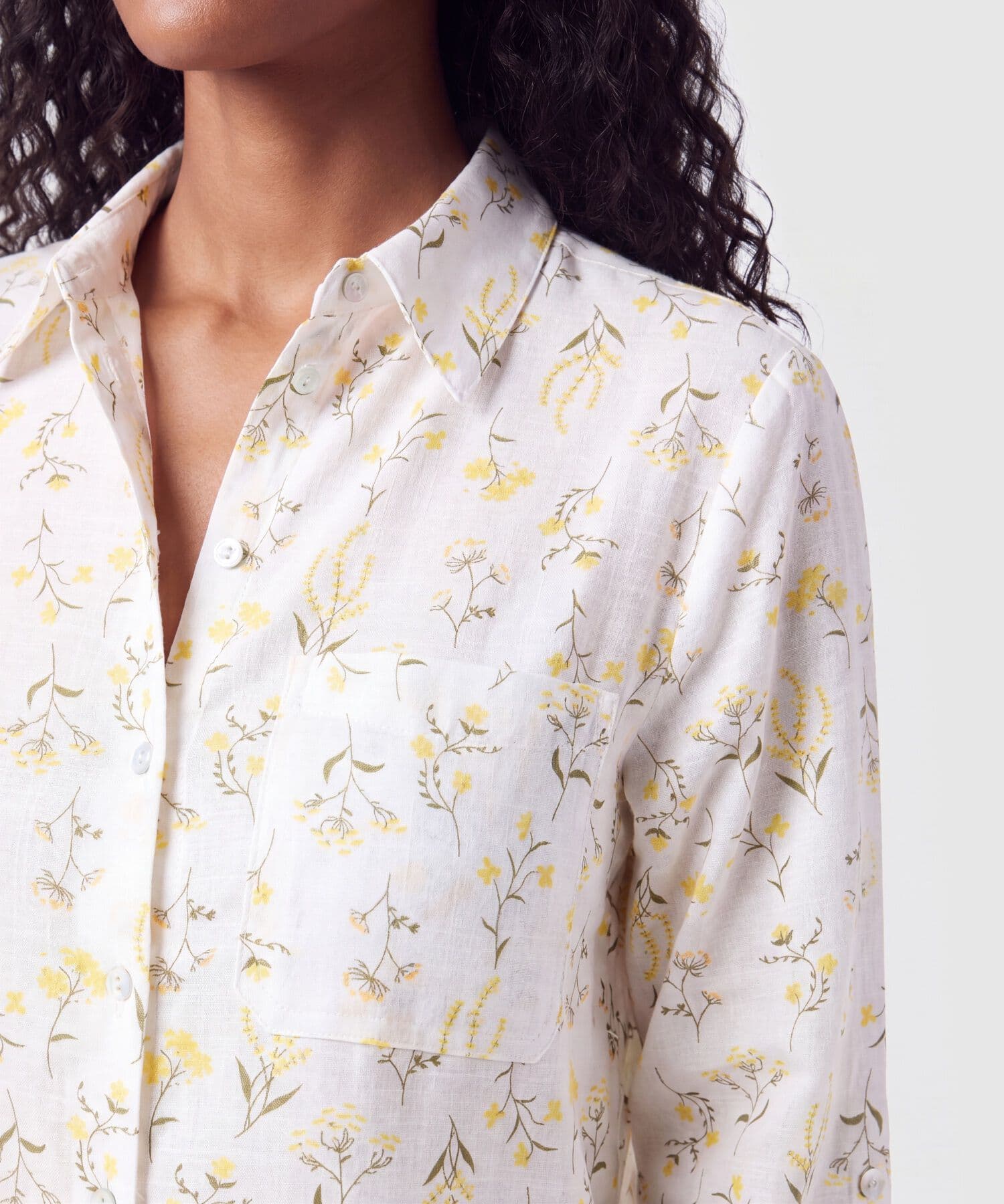 Camisa Isadora Edición Índigo blanco para mujer, vista 3