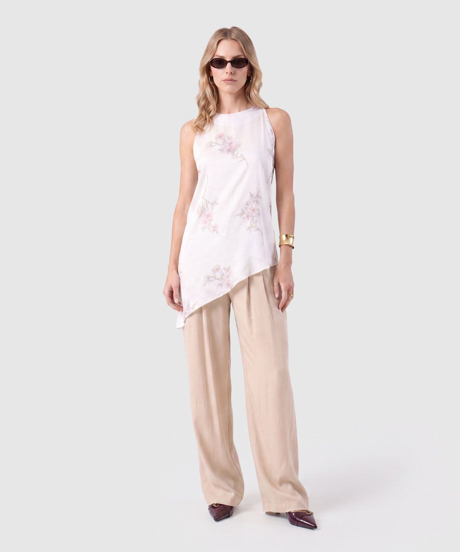 Blusa Selva Minimalista blanco para mujer, vista 2