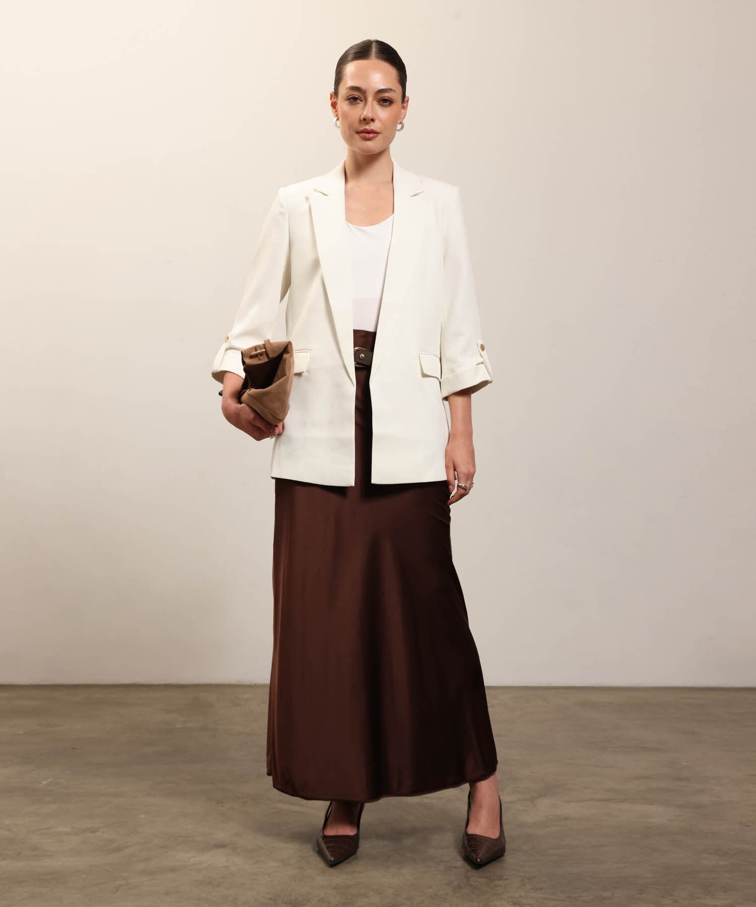 Chaqueta Marea Texturizado blanco para mujer, vista 2