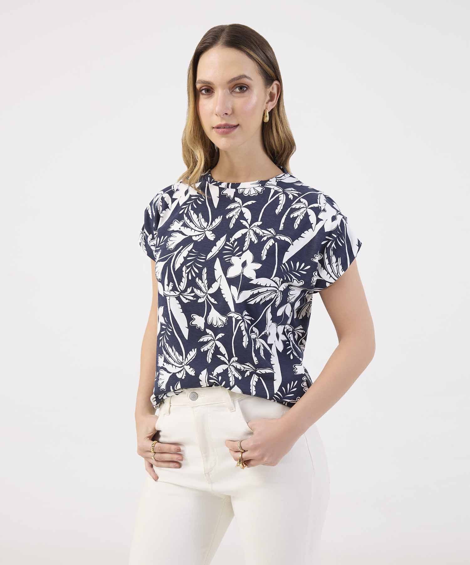 Camiseta Julieta de Viaje azul marino para mujer, vista principal