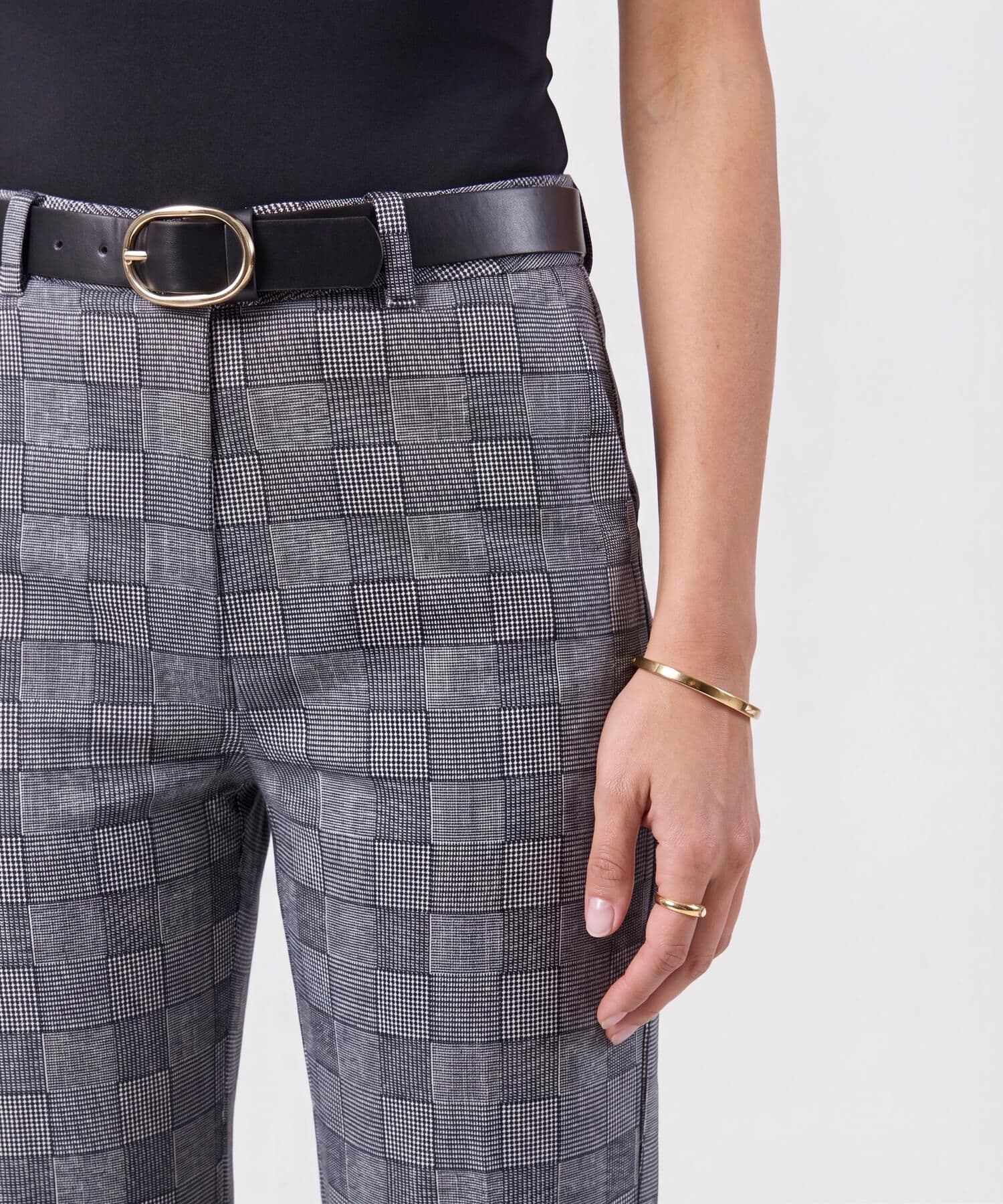 Pantalón Carmín Fluido gris humo para mujer, vista 3