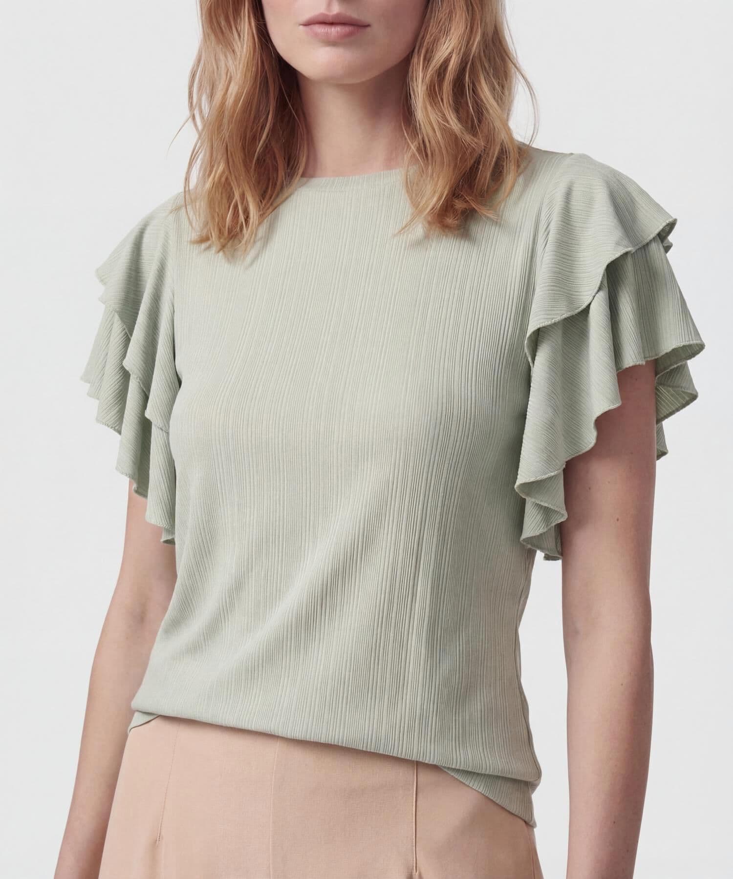 Camiseta Selva Contemporáneo verde oliva para mujer, vista 3