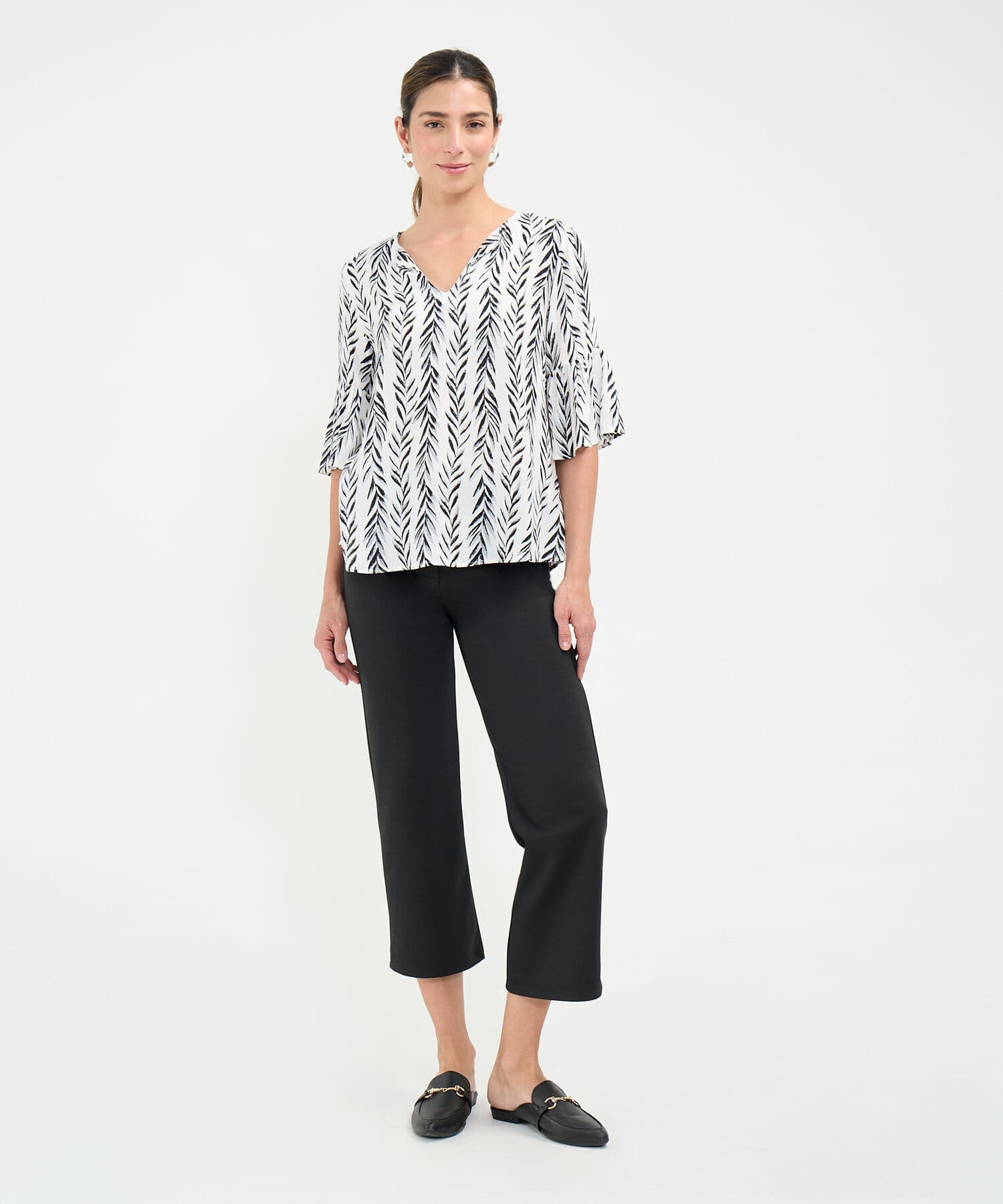 Camiseta Violeta de Viaje negro para mujer, vista 2