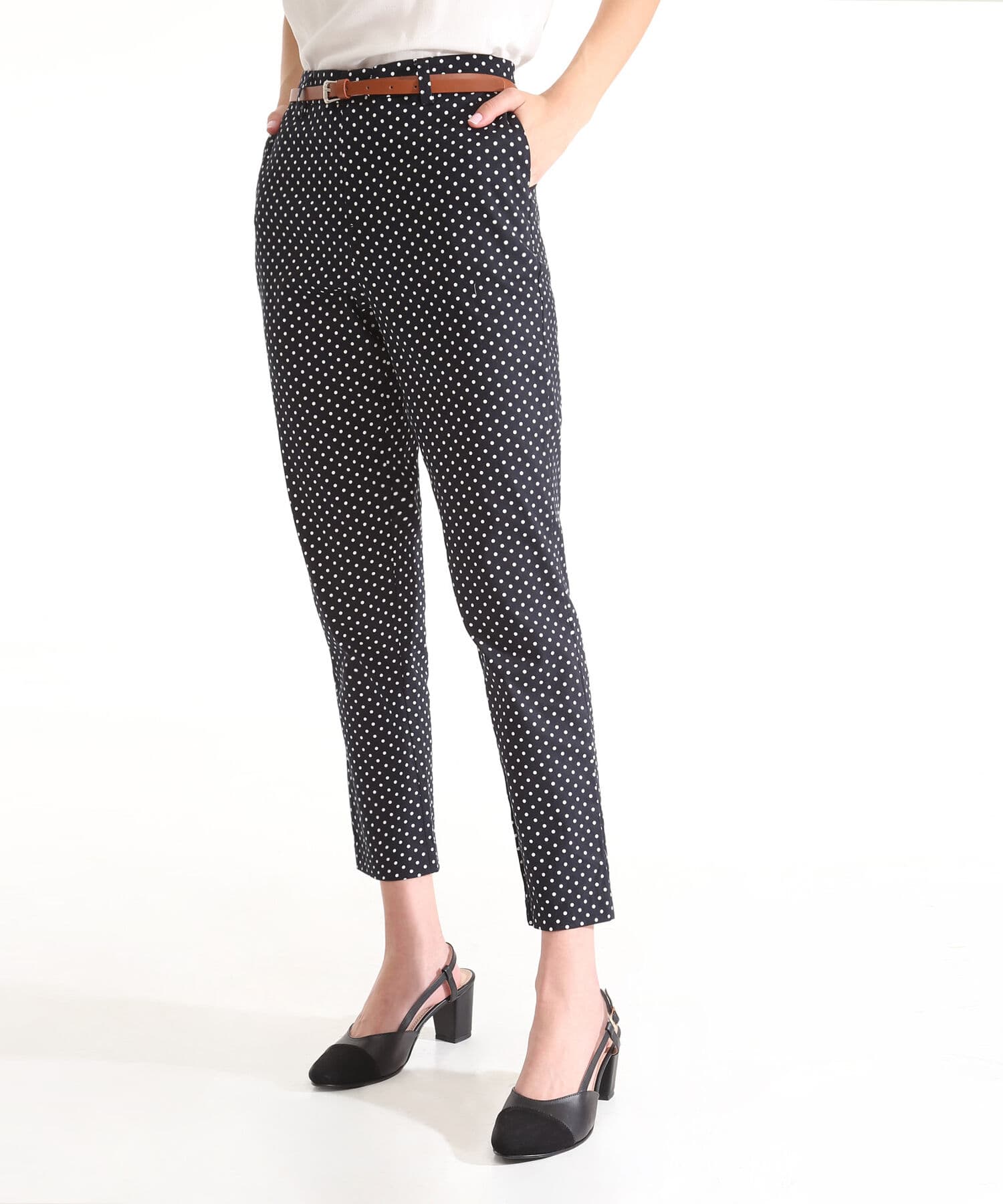 Pantalón Dalia Edición Lino negro para mujer, vista principal