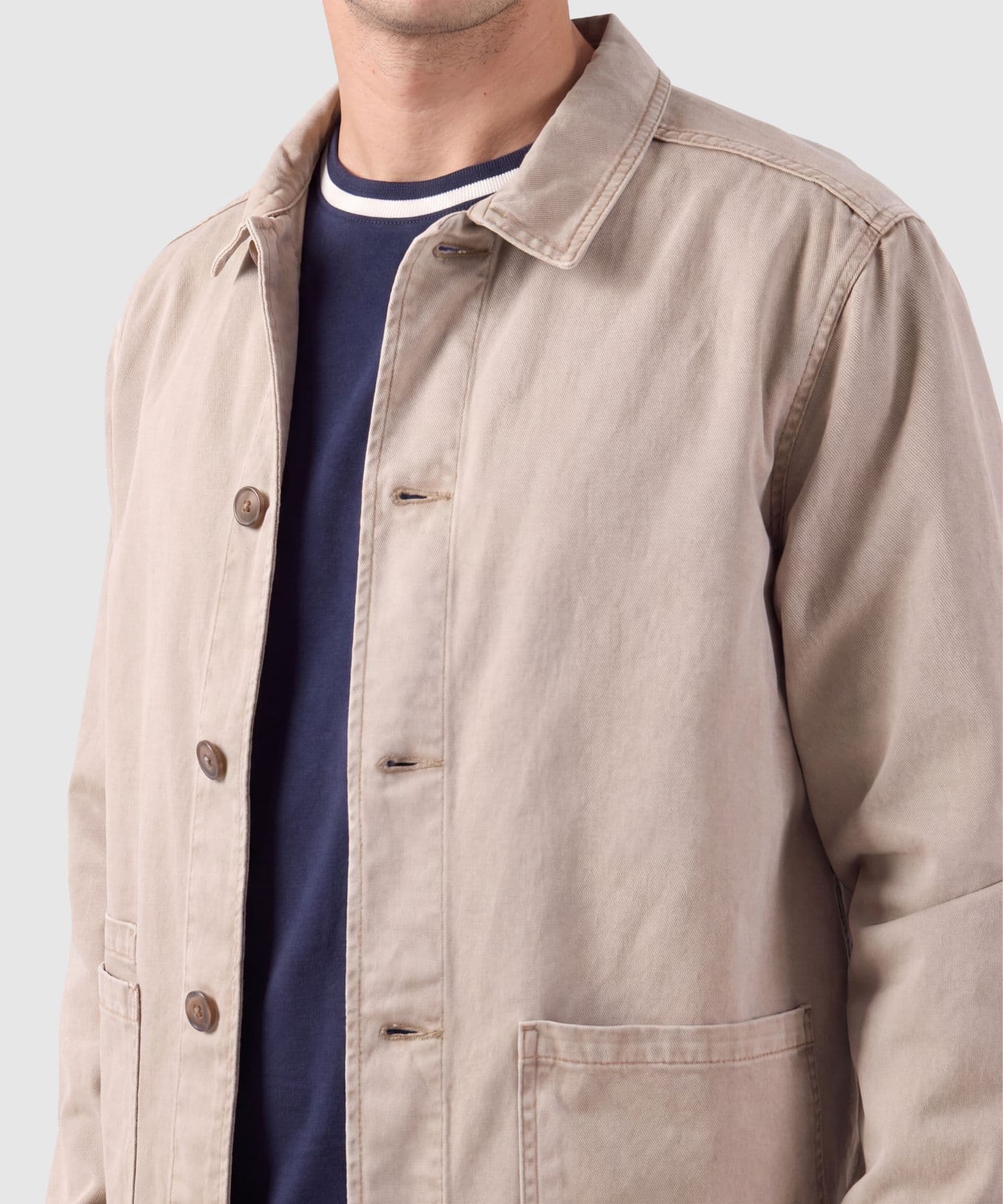 Chaqueta Brisa Texturizado café para hombre, vista 3