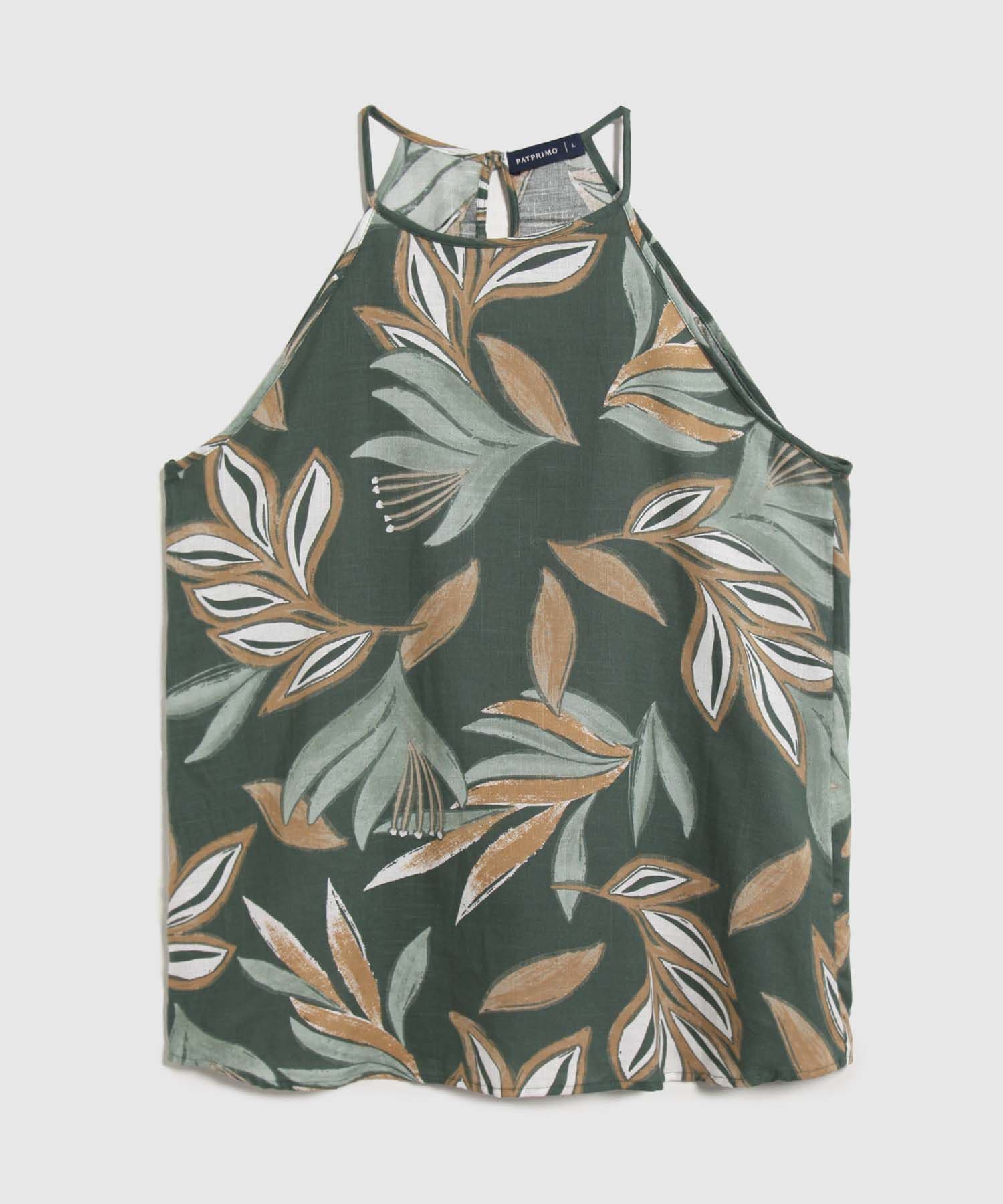 Blusa Oliva Fluido verde oliva para mujer, vista principal
