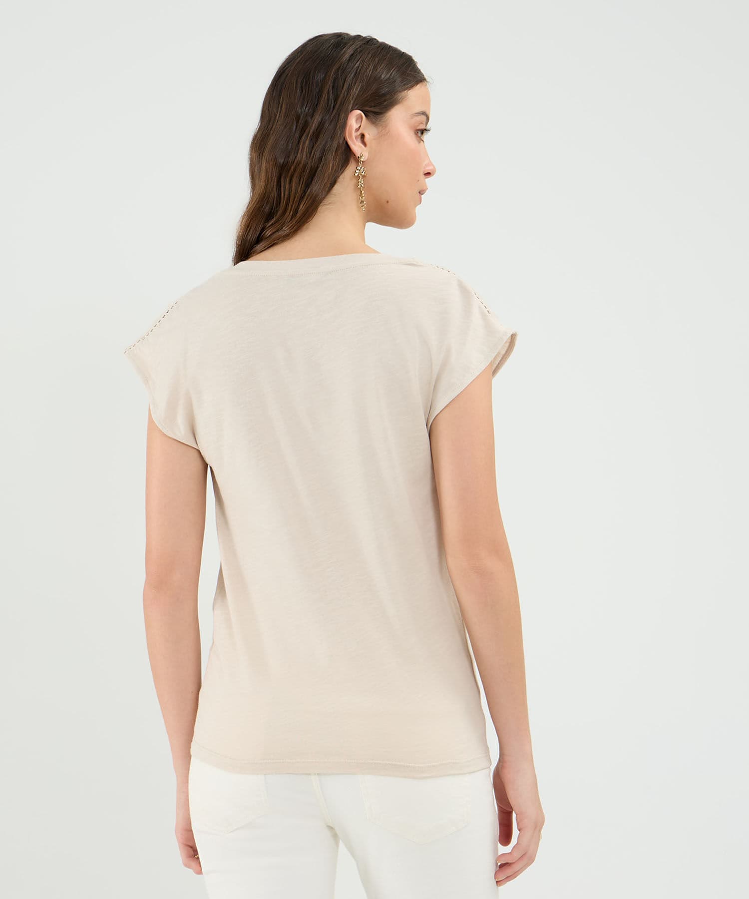 Camiseta Cedro Sastre arena para mujer, vista 4