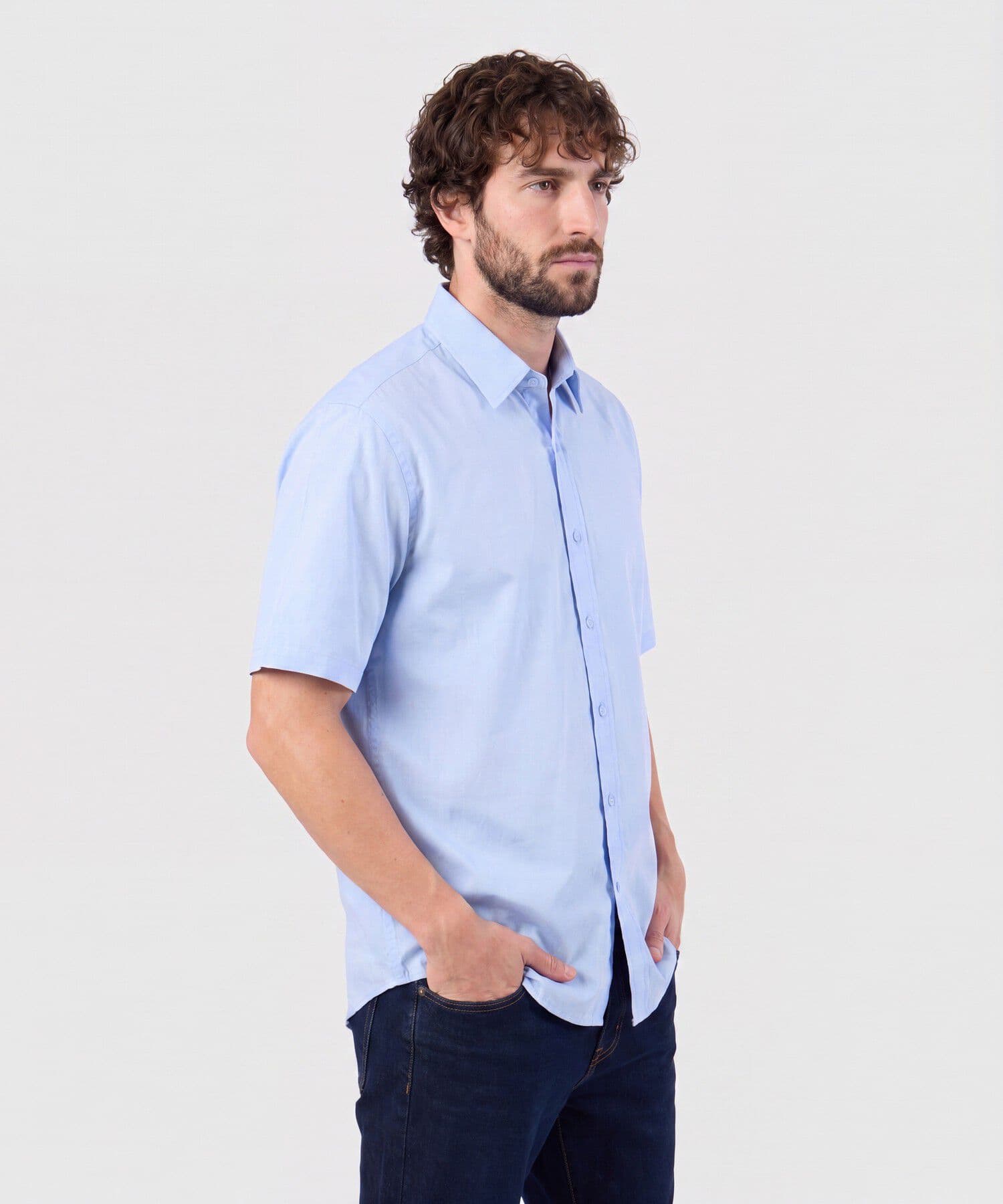 Camisa Palma Relajado azul marino para hombre, vista principal