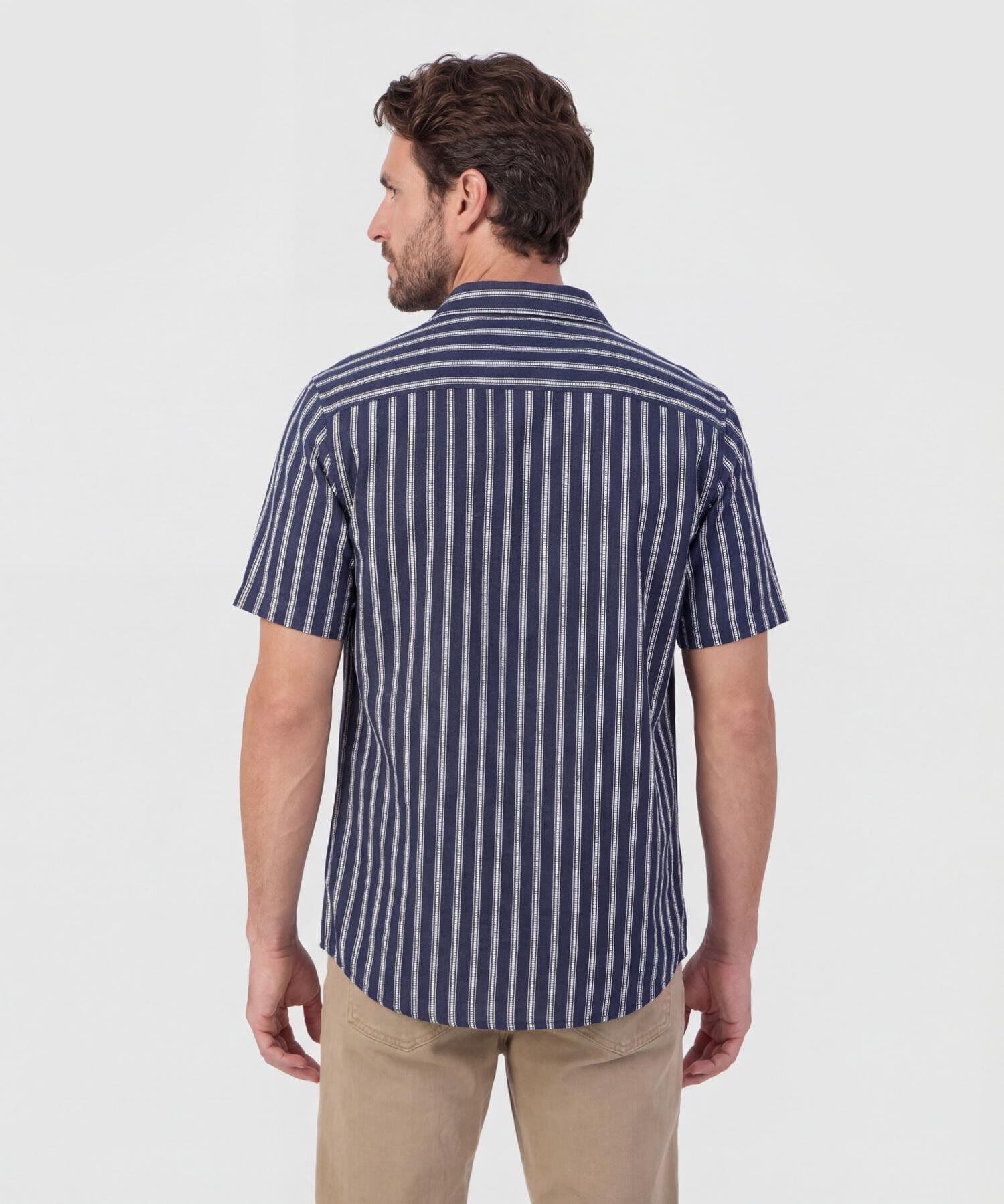 Camisa Violeta Suave azul marino para hombre, vista 4