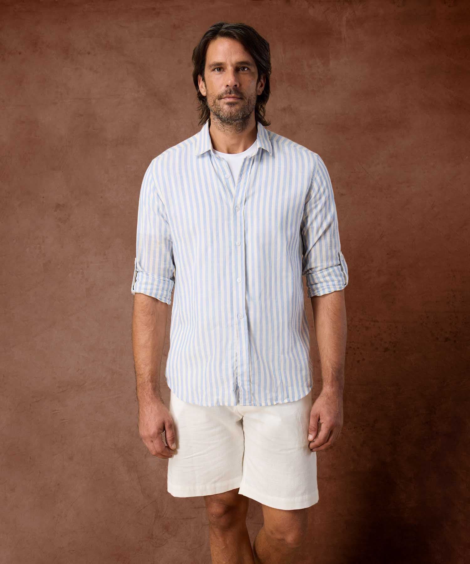 Camisa Elisa Relajado azul marino para hombre, vista 2