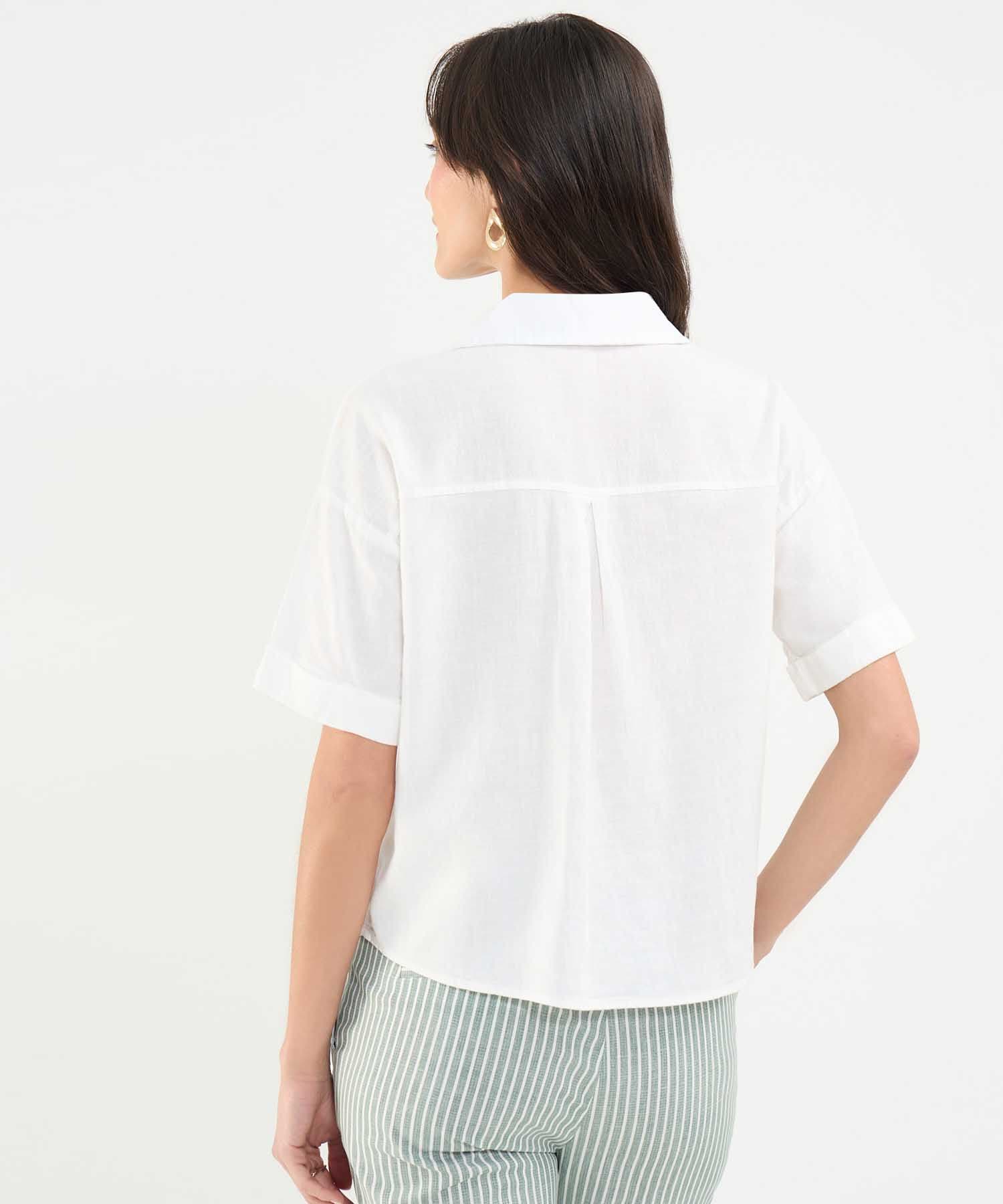 Camisa Celeste Ligero azul cielo para mujer, vista 4