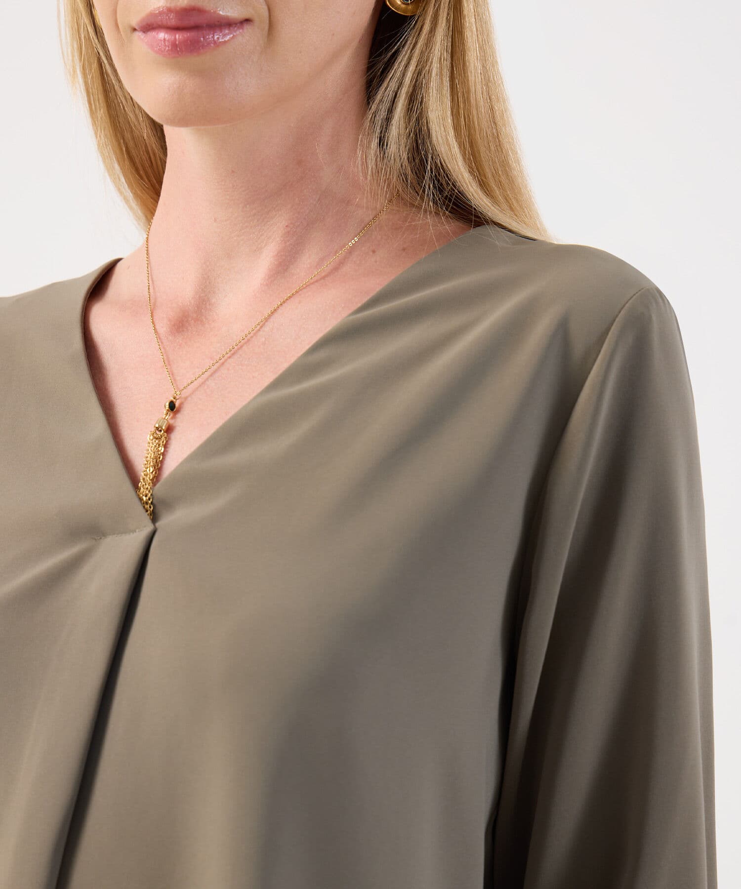 Blusa Coral de Viaje verde oliva para mujer, vista 3