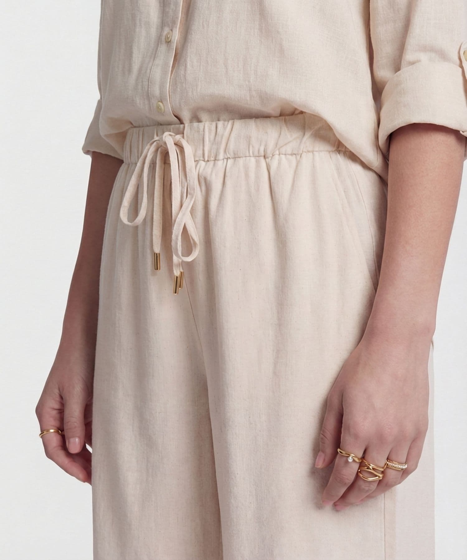 Pantalón Orquídea Contemporáneo arena para mujer, vista 3