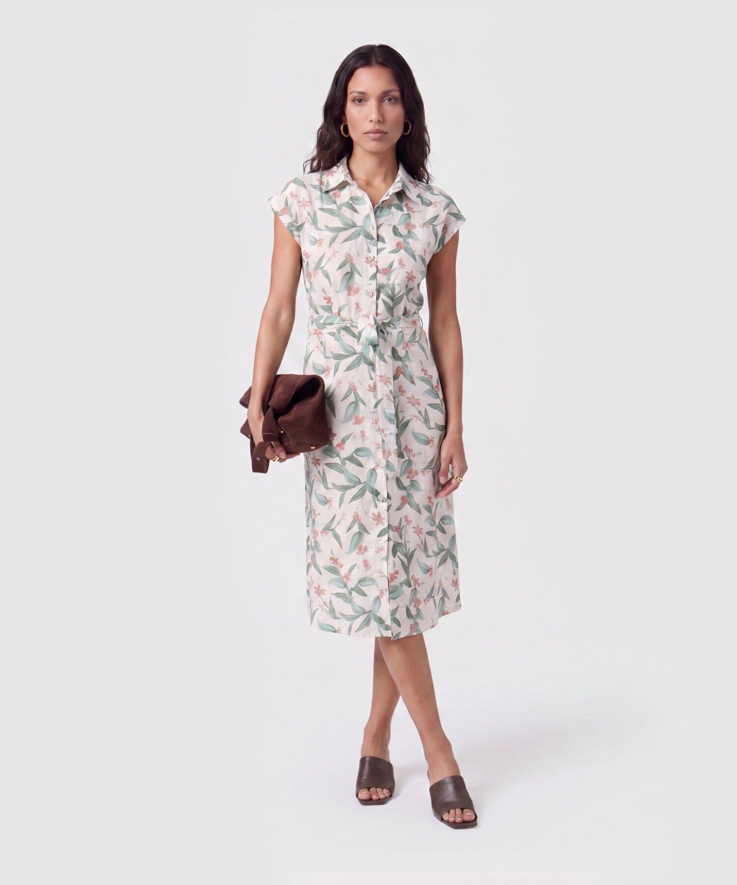 Vestido Marea Contemporáneo verde oliva para mujer, vista principal