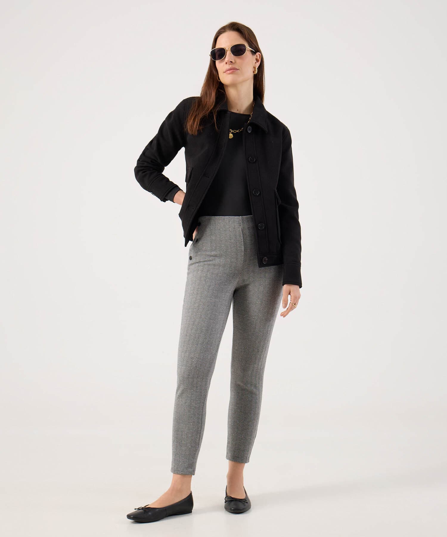 Camiseta Sabana Edición Lino negro para mujer, vista 2