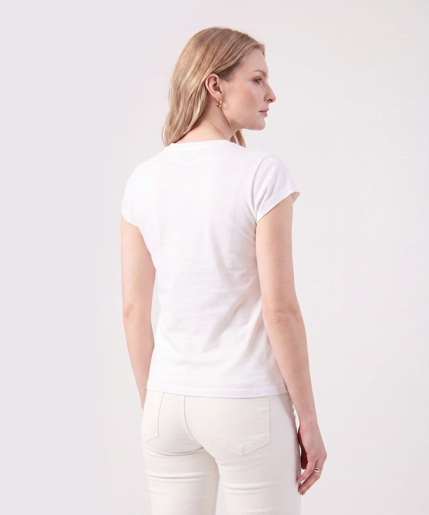 Camiseta Palma de Ciudad blanco para mujer, vista 4