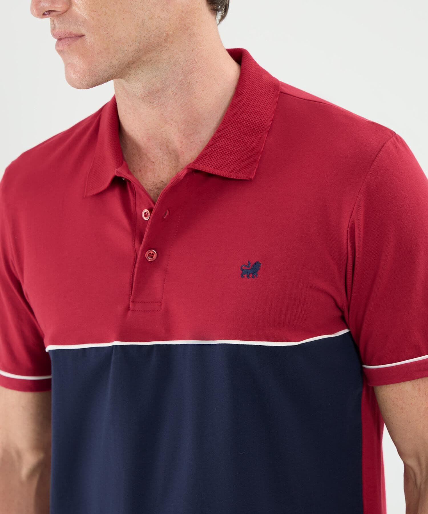 Polo Julieta de Viaje rojo granada para hombre, vista 3