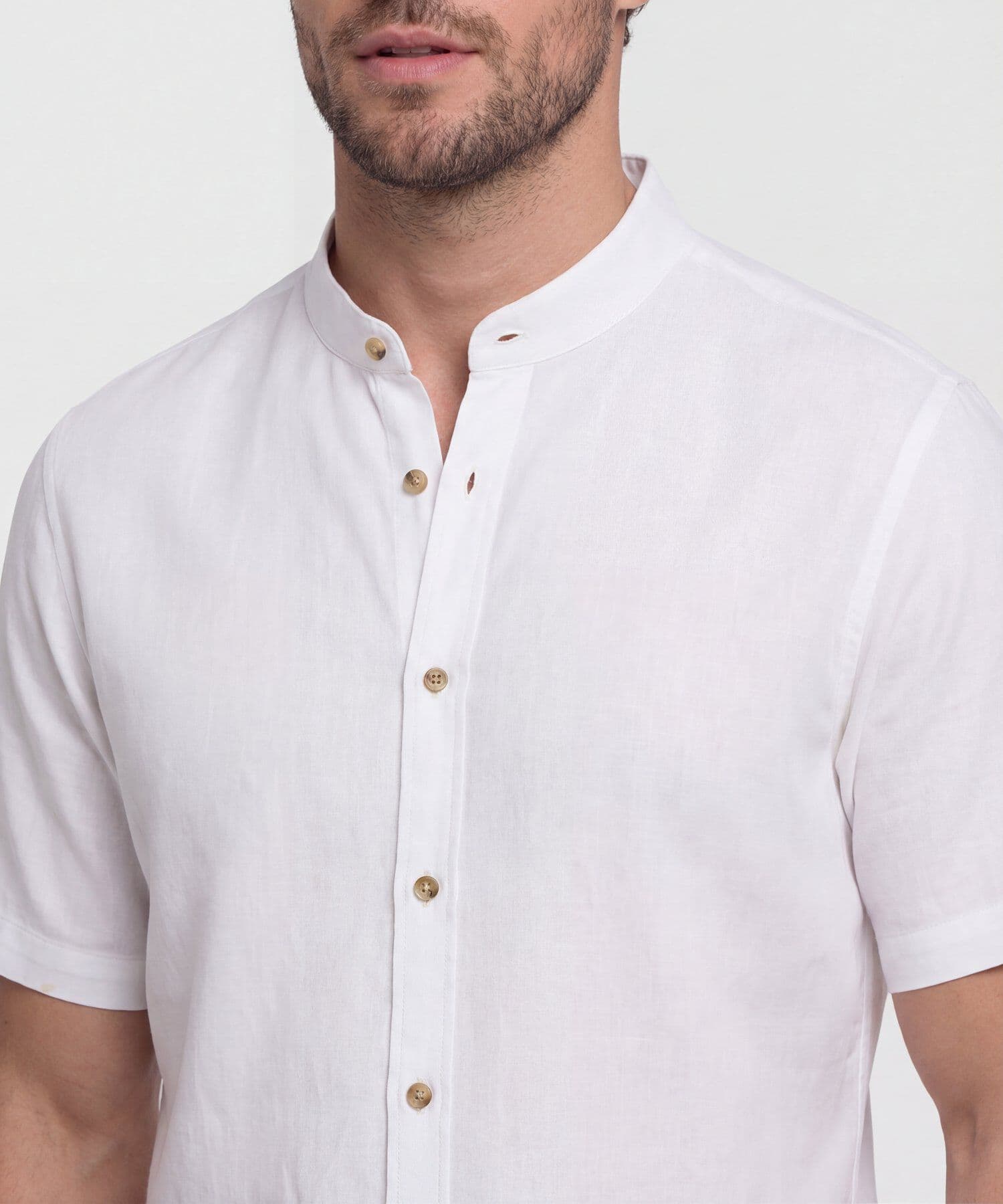 Camisa Cobalto Texturizado blanco para hombre, vista 3