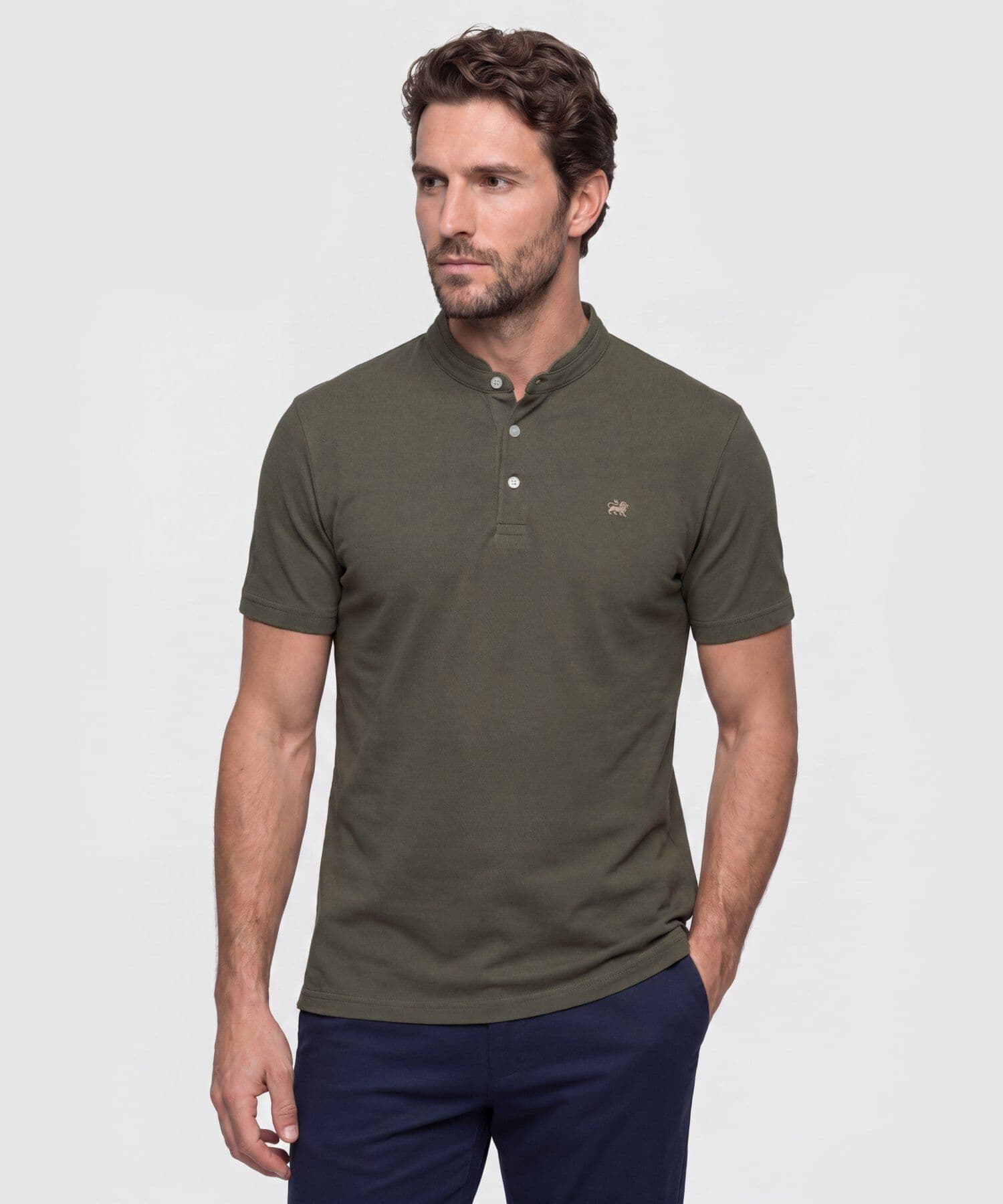 Polo Guayacán Relajado verde oliva para hombre, vista principal