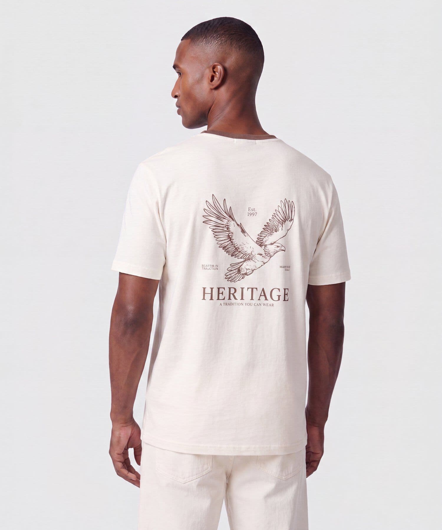 Camiseta Lumbre Relajado blanco para hombre, vista 5