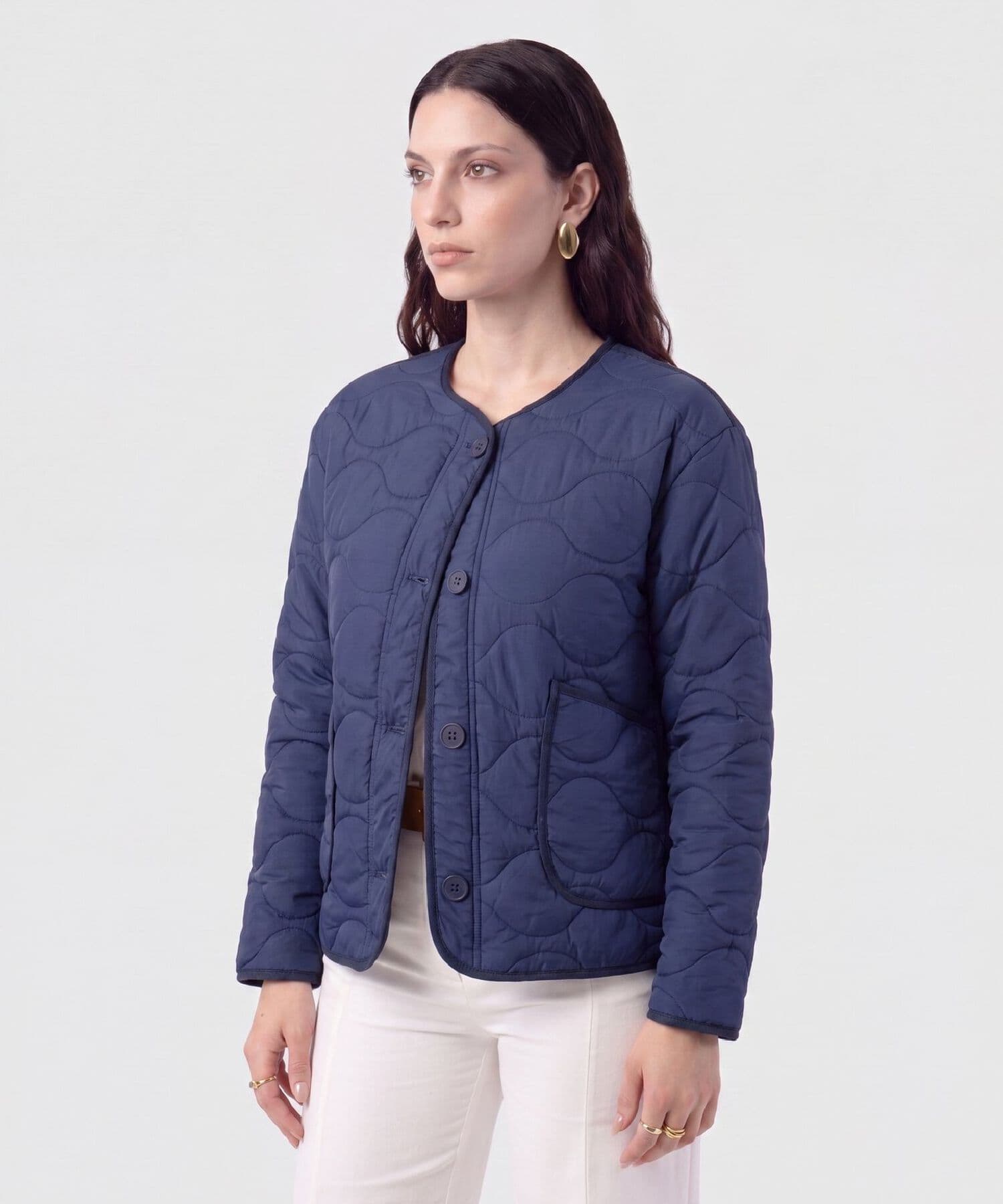 Chaqueta Cauce Minimalista azul marino para mujer, vista principal