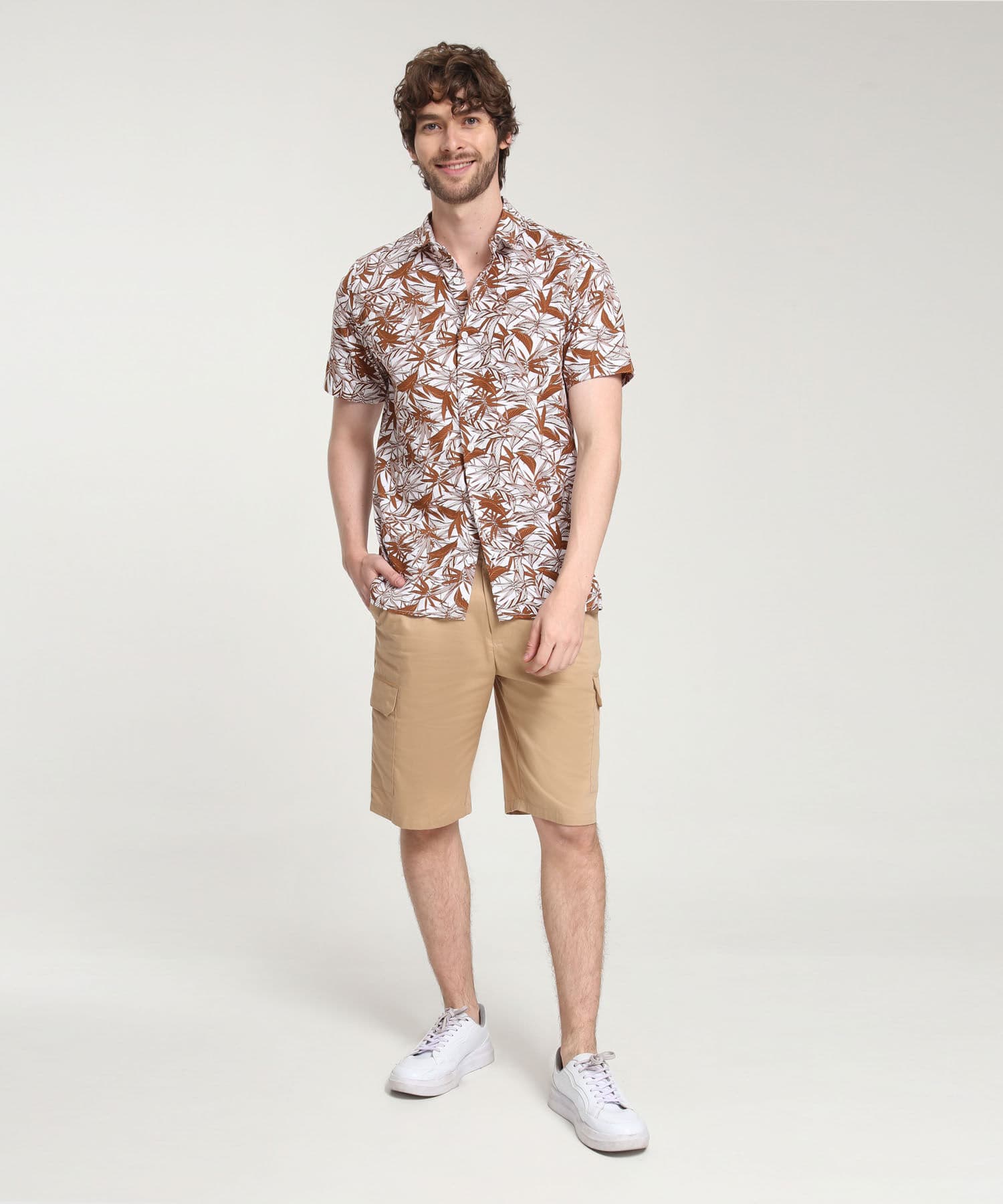 Camisa Amalia de Viaje naranja para hombre, vista 4