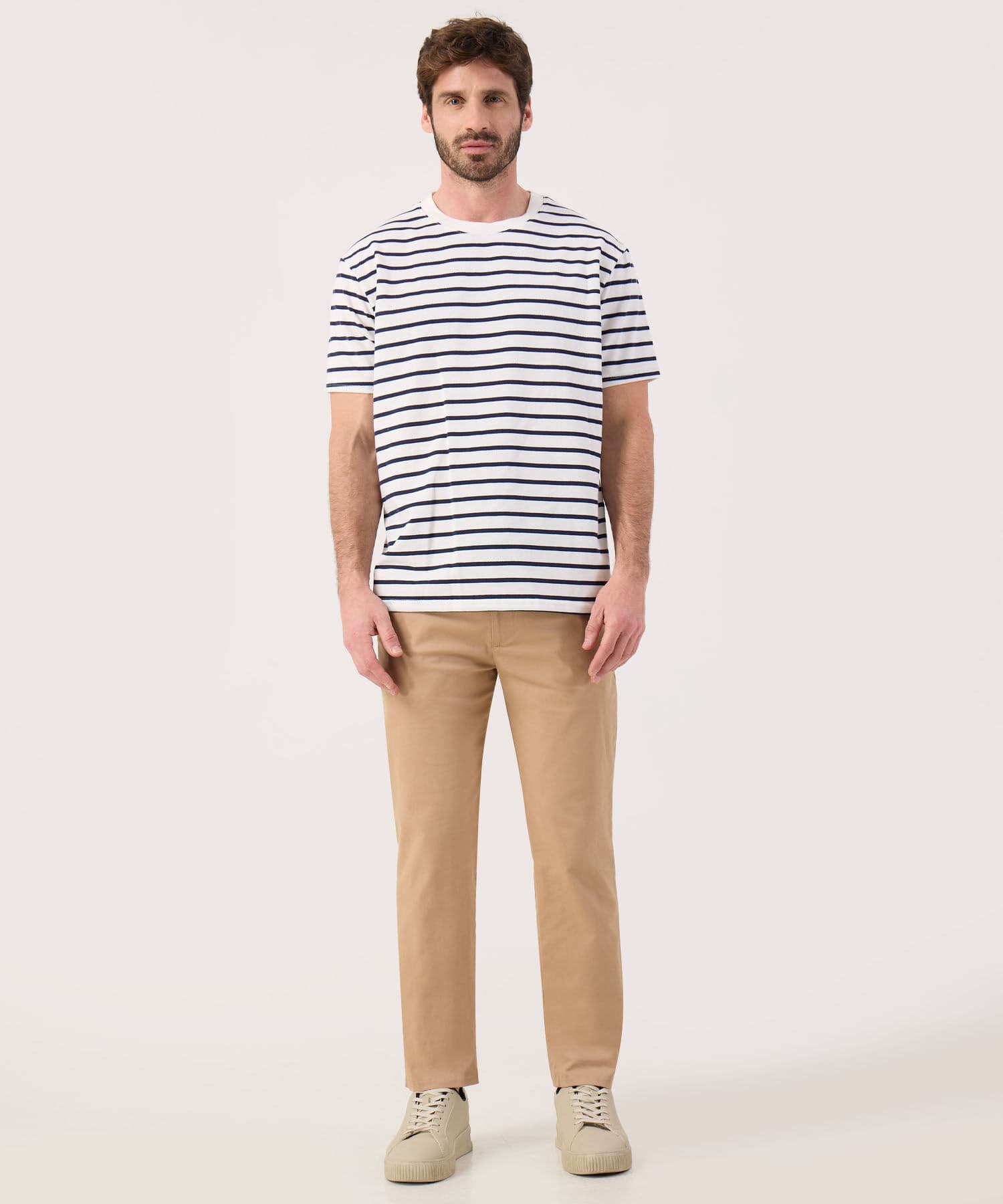 Camiseta Violeta Edición Lino blanco para hombre, vista 2